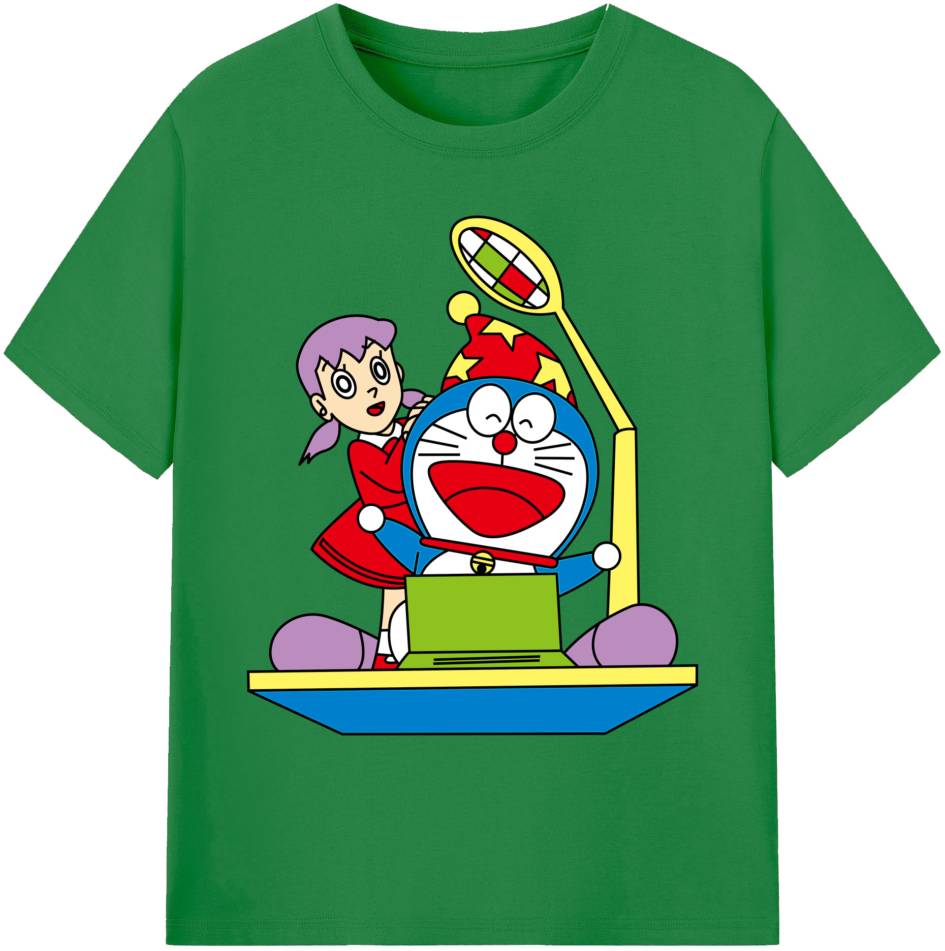（画像用） ドラえもん みなもと しずか Doraemon Shizuka Minamoto 綿100％ メンズ半袖Tシャツ｜肌触りやわらか＆通気性