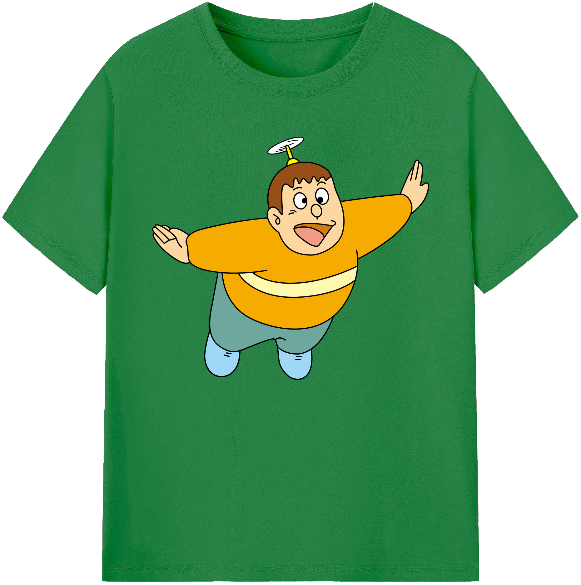 （画像用） ドラえもん 剛田武 Doraemon Gouta Takeshi 綿100％ メンズ半袖Tシャツ｜肌触りやわらか＆通気性