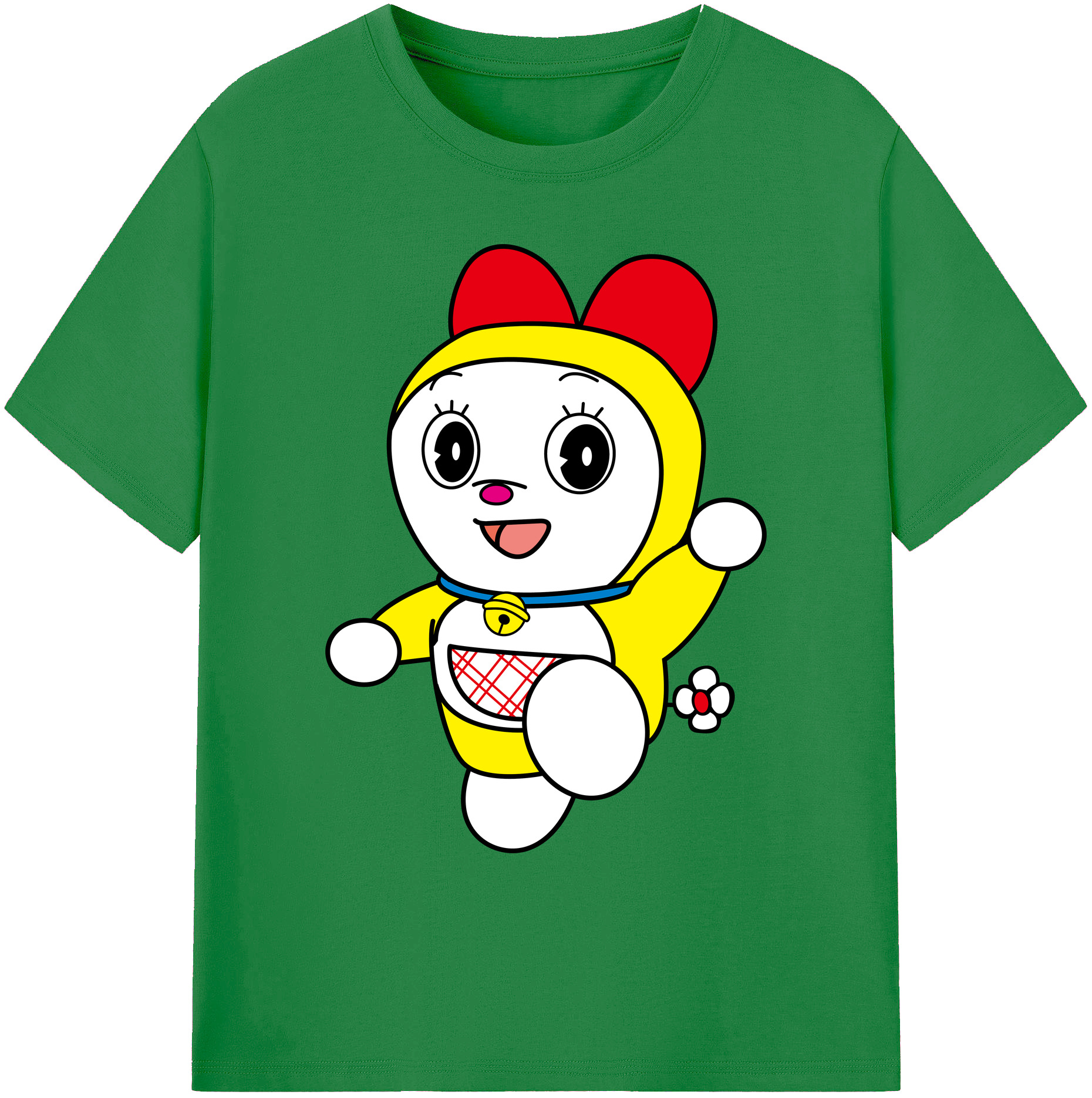 （画像用） ドラえもん ドラミ Doraemon Dorami 綿100％ メンズ半袖Tシャツ｜肌触りやわらか＆通気性