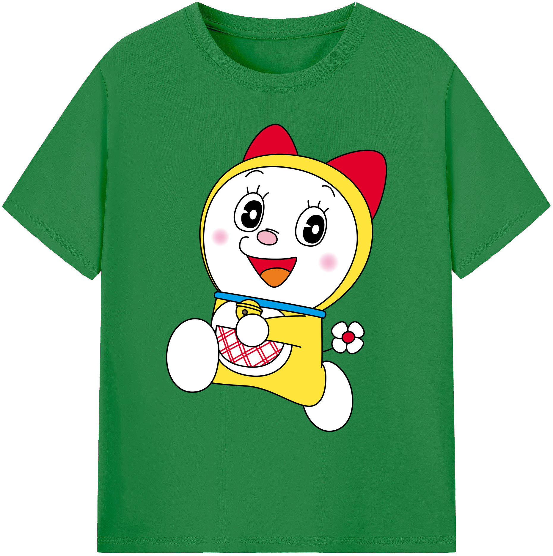（画像用） ドラえもん ドラミ Doraemon Dorami 綿100％ メンズ半袖Tシャツ｜肌触りやわらか＆通気性