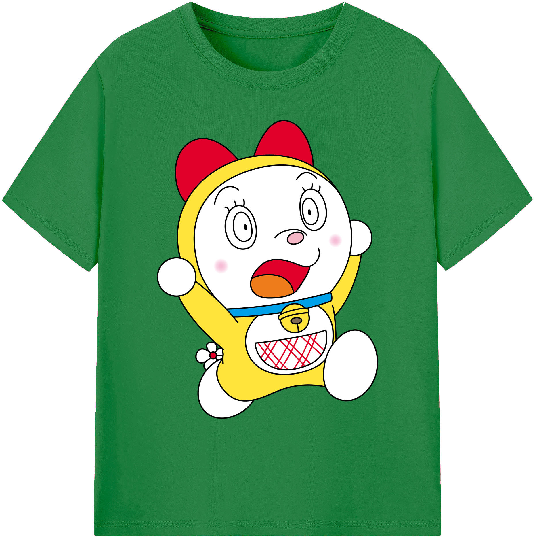 （画像用） ドラえもん ドラミ Doraemon Dorami 綿100％ メンズ半袖Tシャツ｜肌触りやわらか＆通気性