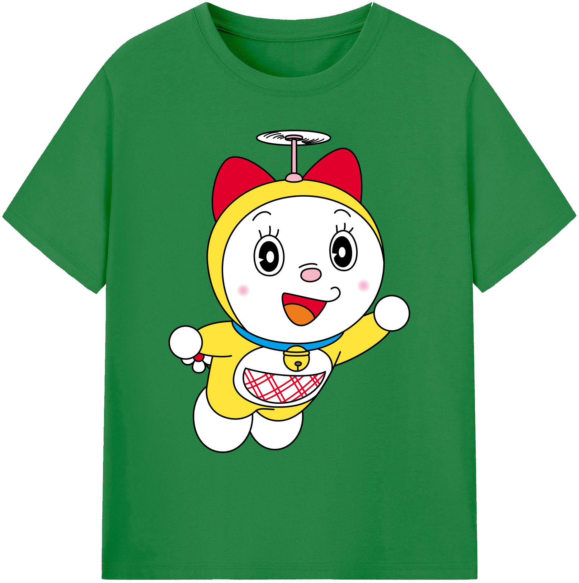 （画像用） ドラえもん ドラミ Doraemon Dorami 綿100％ メンズ半袖Tシャツ｜肌触りやわらか＆通気性
