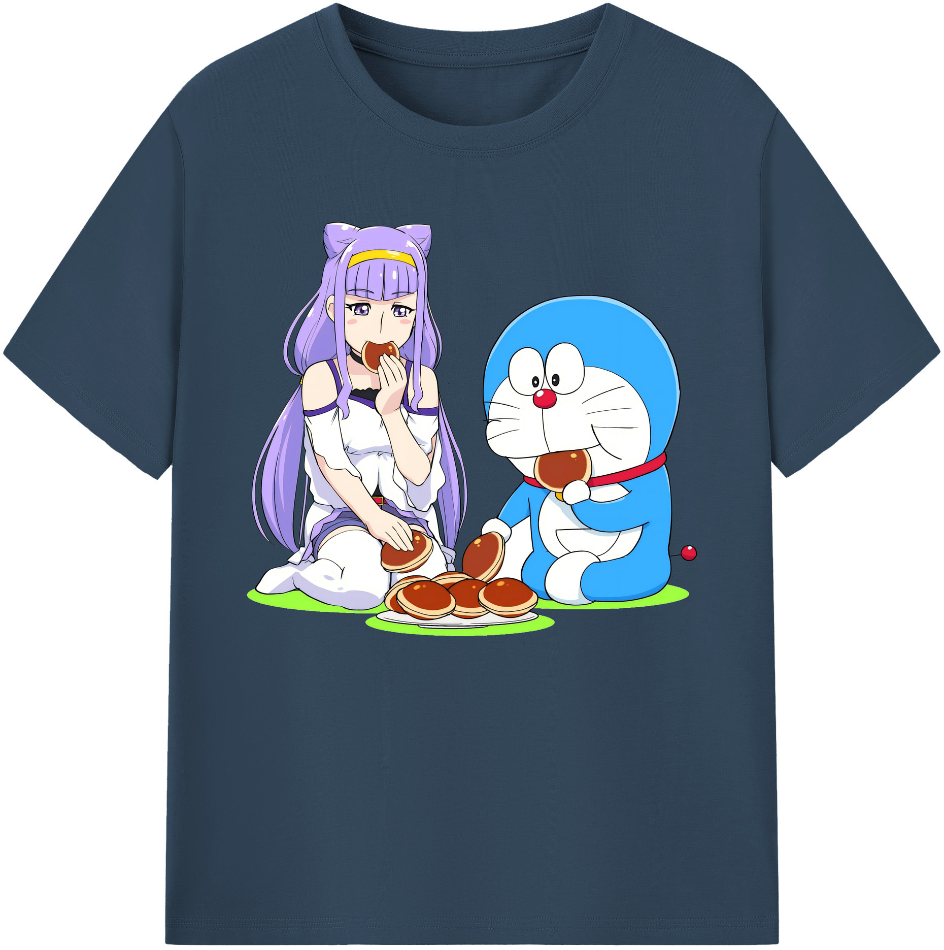 （画像用） ドラえもん Doraemon 綿100％ メンズ半袖Tシャツ｜肌触りやわらか＆通気性