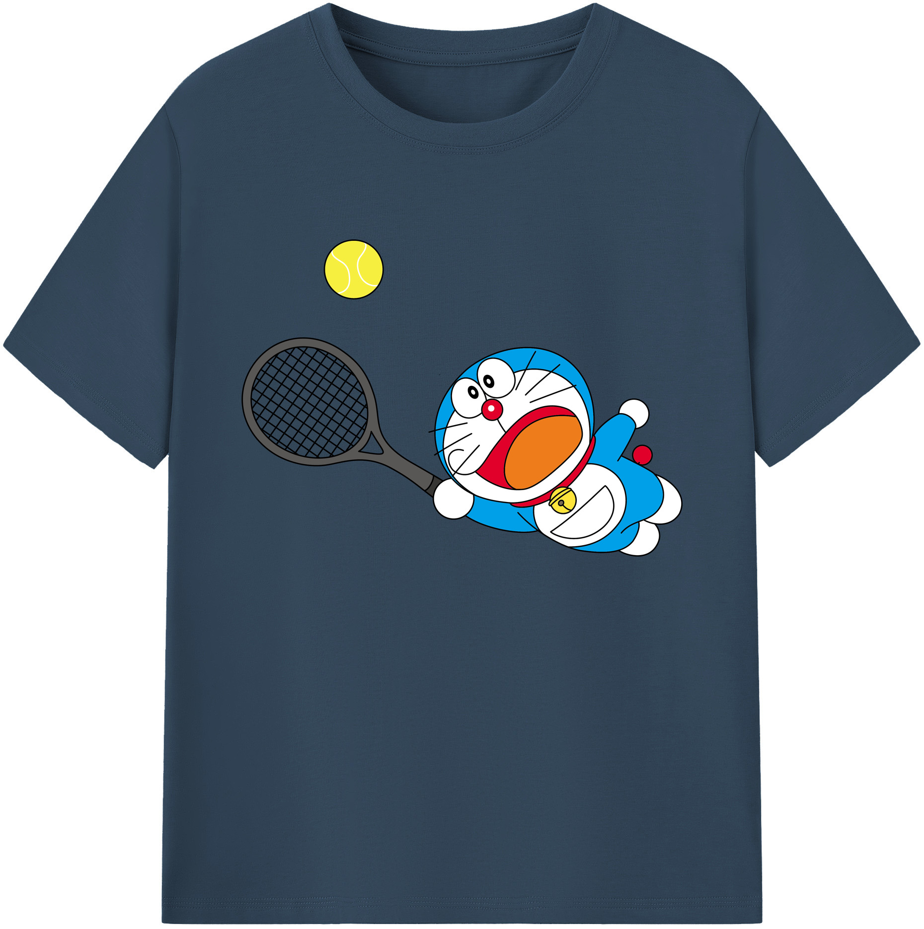 （画像用） ドラえもん Doraemon 綿100％ メンズ半袖Tシャツ｜肌触りやわらか＆通気性