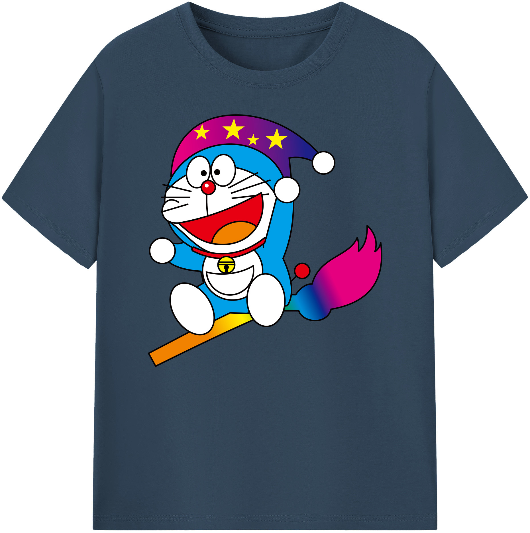 （画像用） ドラえもん Doraemon 綿100％ メンズ半袖Tシャツ｜肌触りやわらか＆通気性