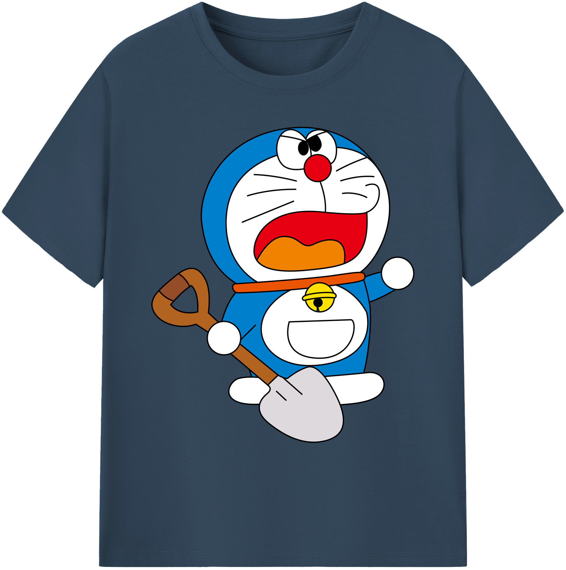 （画像用） ドラえもん Doraemon 綿100％ メンズ半袖Tシャツ｜肌触りやわらか＆通気性