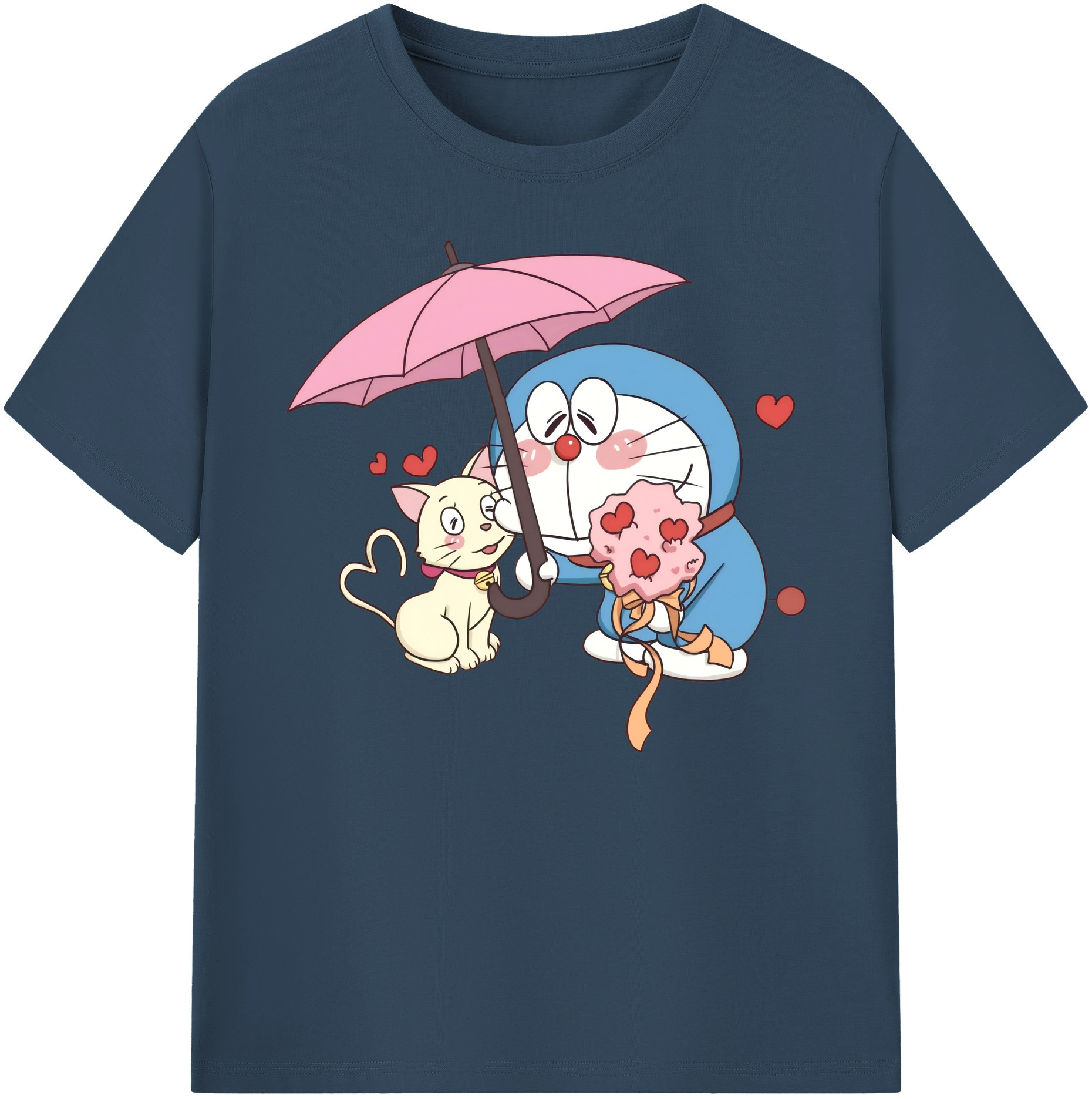 （画像用） ドラえもん Doraemon 綿100％ メンズ半袖Tシャツ｜肌触りやわらか＆通気性