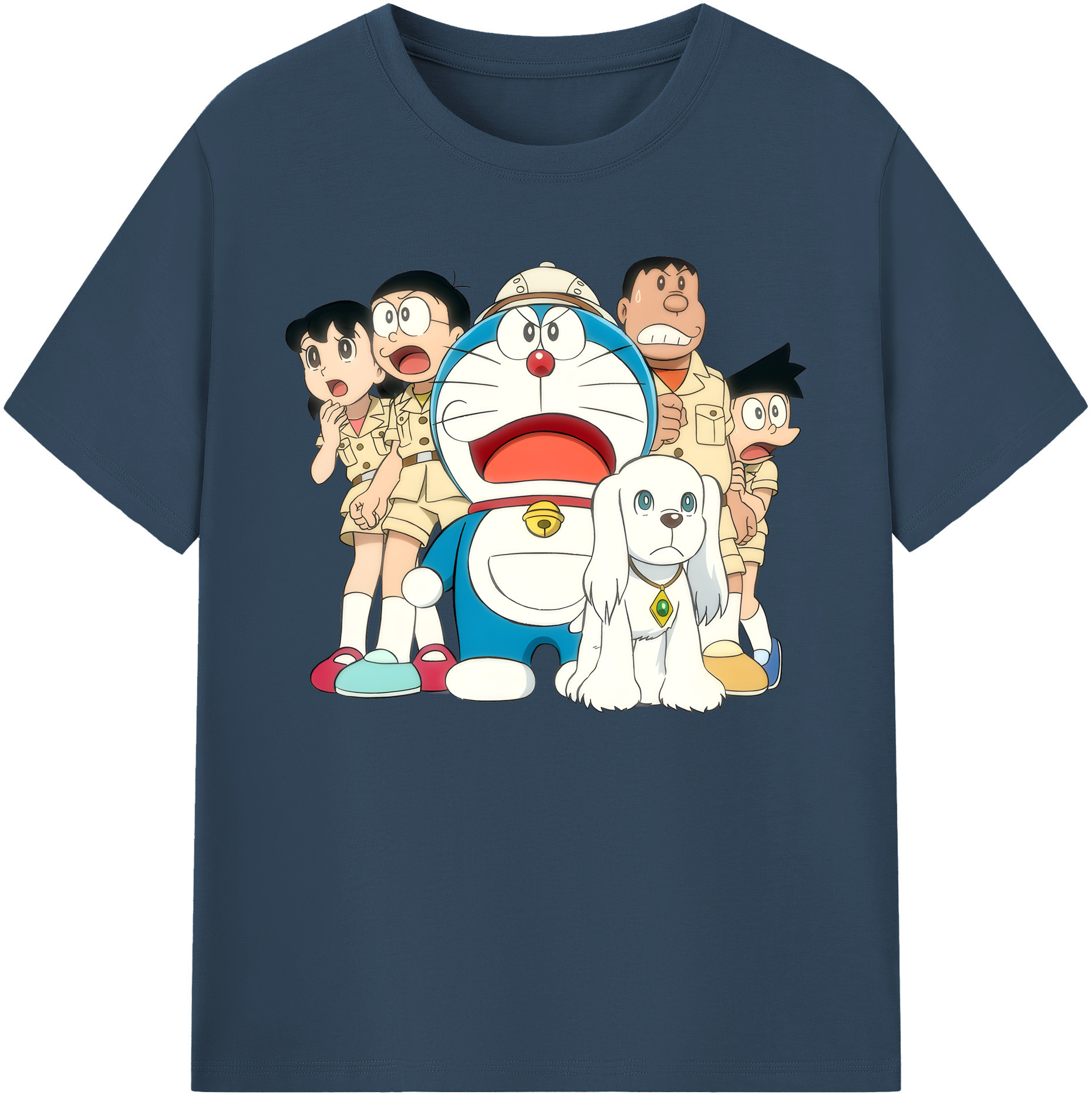 （画像用） ドラえもん Doraemon 綿100％ メンズ半袖Tシャツ｜肌触りやわらか＆通気性