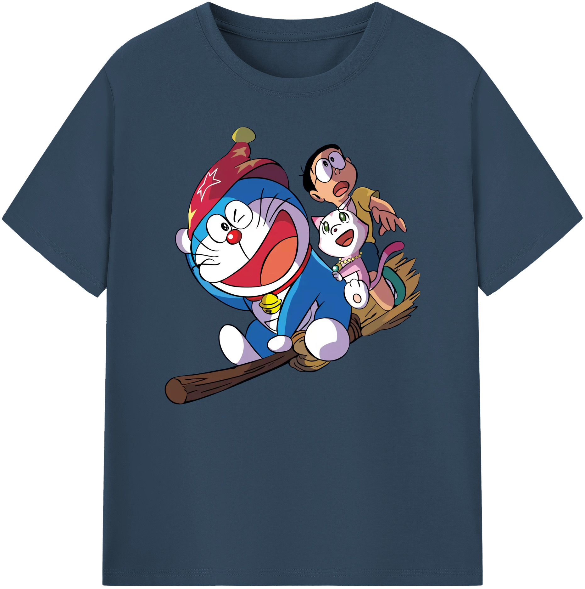 （画像用） ドラえもん Doraemon 綿100％ メンズ半袖Tシャツ｜肌触りやわらか＆通気性