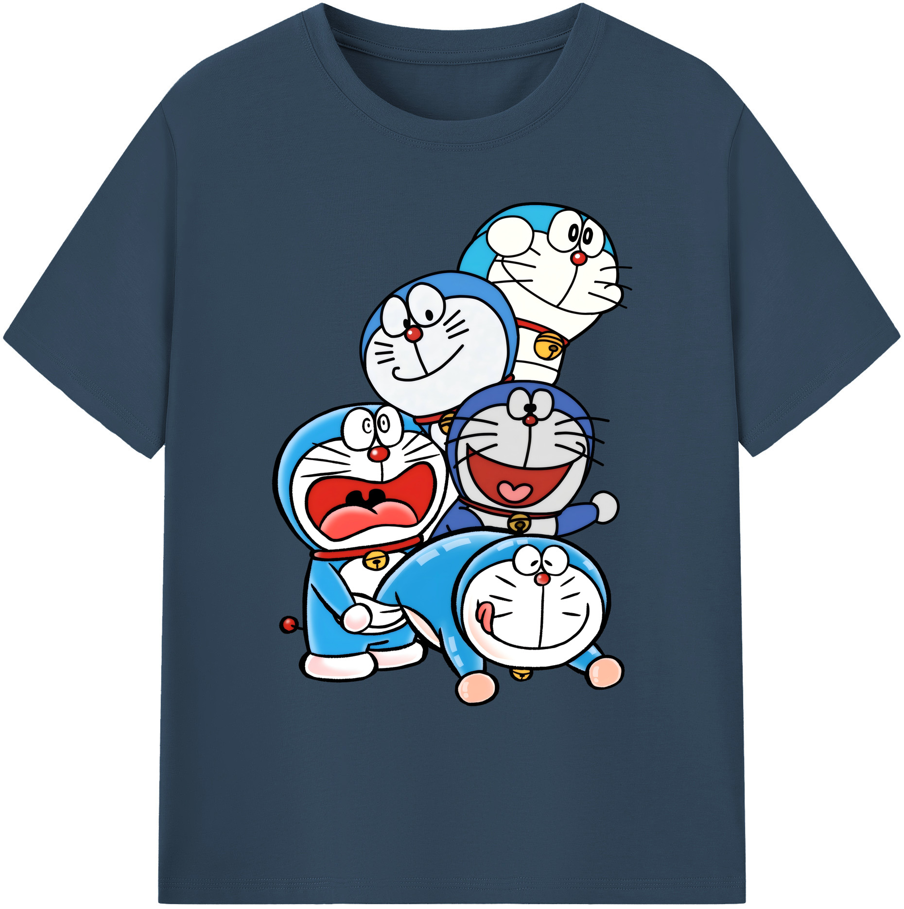 （画像用） ドラえもん Doraemon 綿100％ メンズ半袖Tシャツ｜肌触りやわらか＆通気性