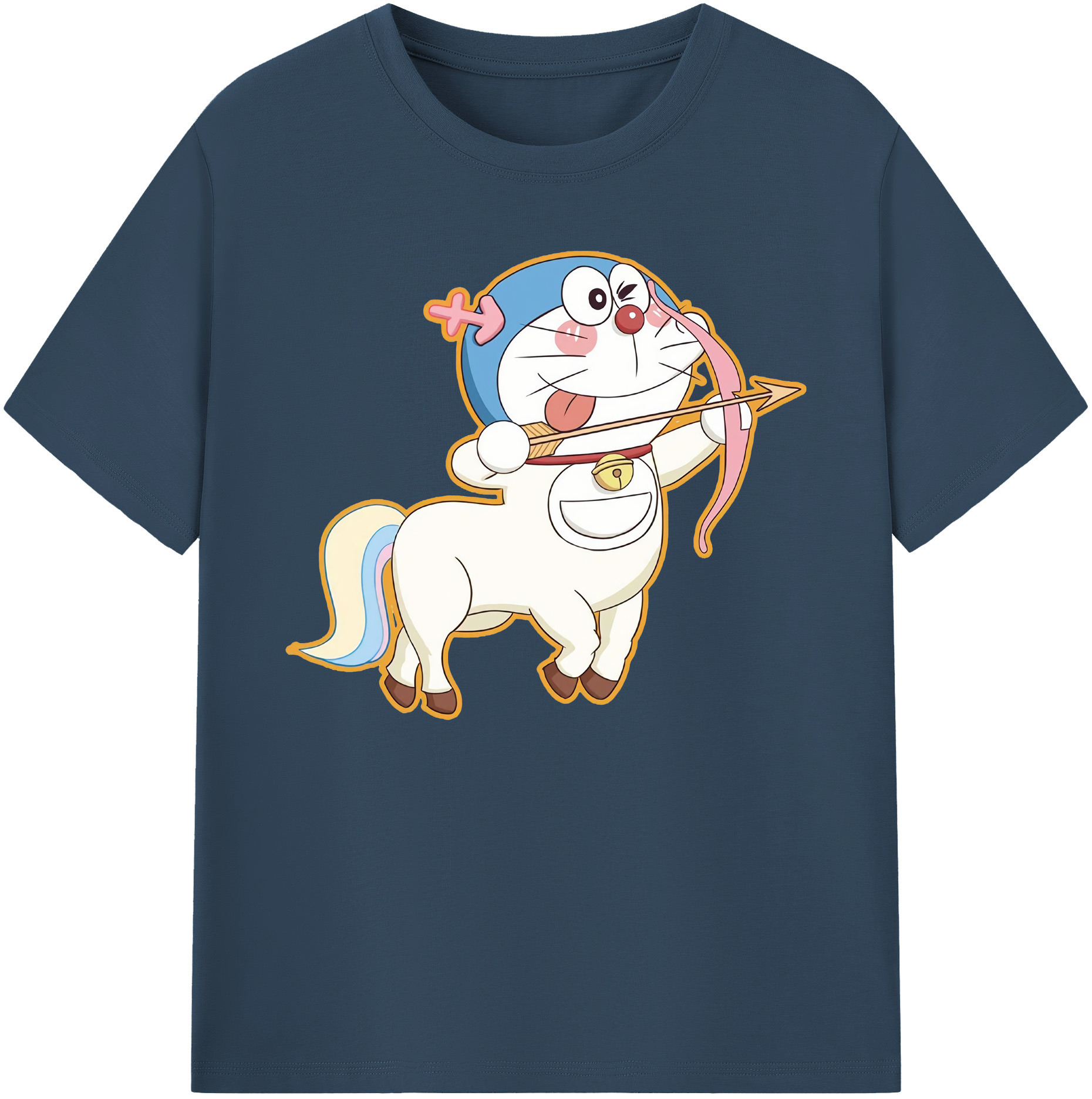 （画像用） ドラえもん Doraemon 綿100％ メンズ半袖Tシャツ｜肌触りやわらか＆通気性
