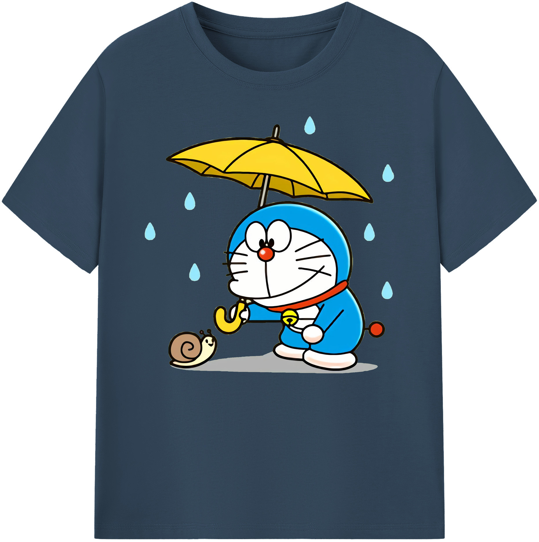 （画像用） ドラえもん Doraemon 綿100％ メンズ半袖Tシャツ｜肌触りやわらか＆通気性
