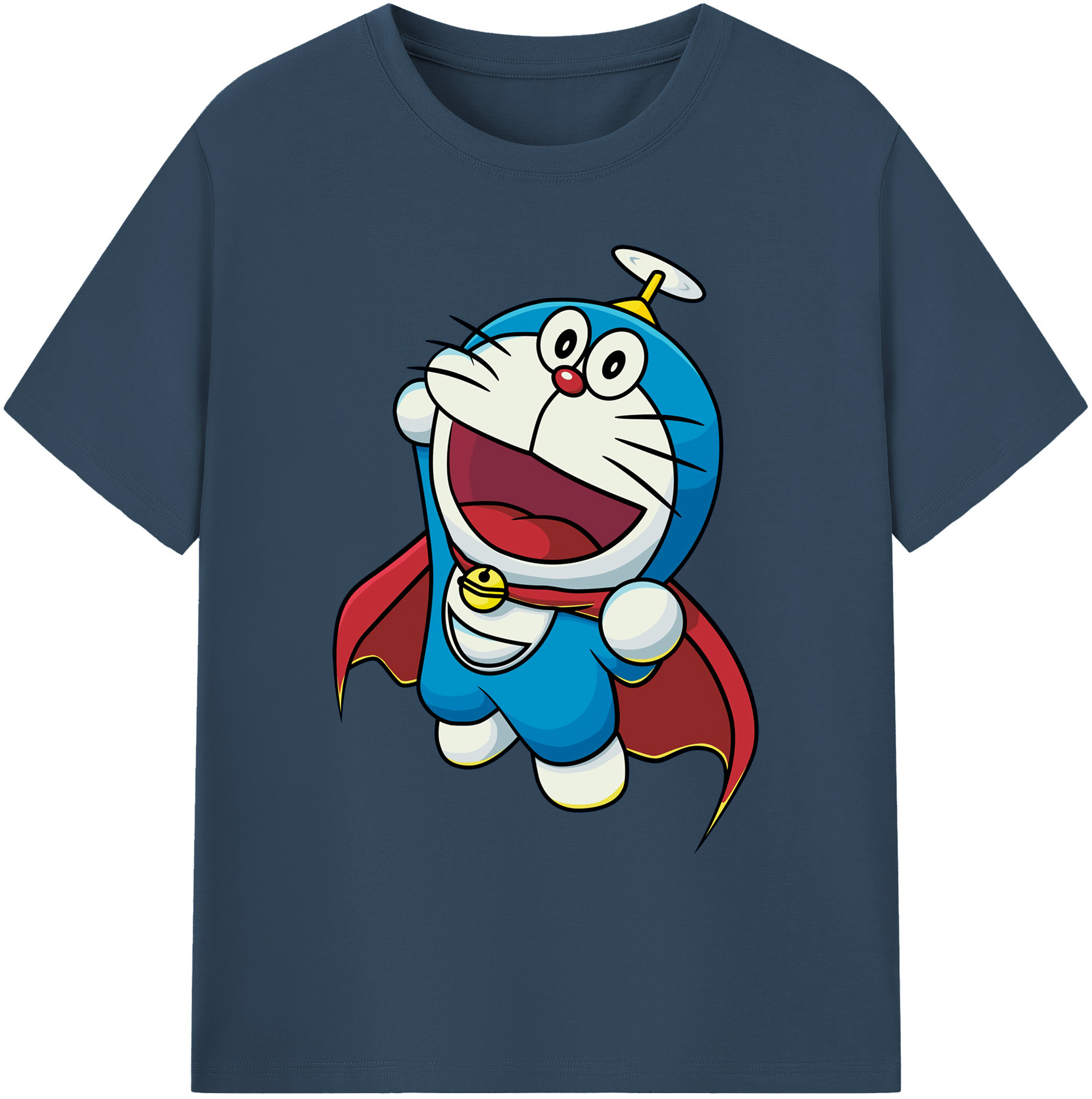 （画像用） ドラえもん Doraemon 綿100％ メンズ半袖Tシャツ｜肌触りやわらか＆通気性