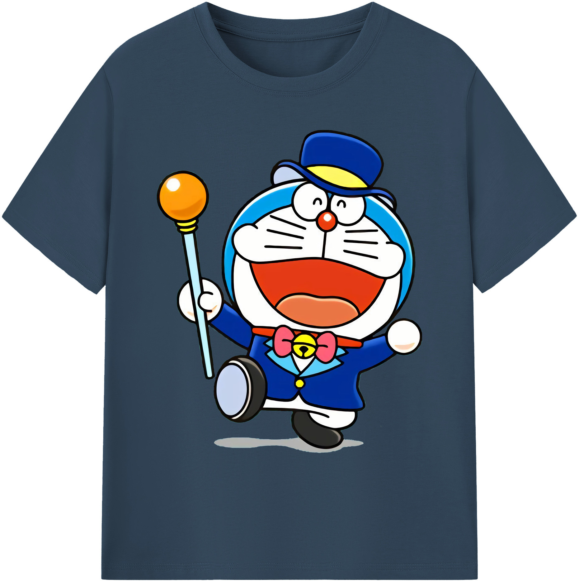 （画像用） ドラえもん Doraemon 綿100％ メンズ半袖Tシャツ｜肌触りやわらか＆通気性
