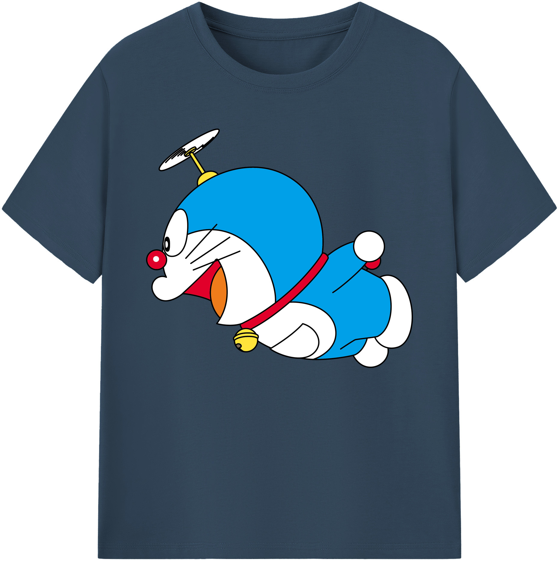 （画像用） ドラえもん Doraemon 綿100％ メンズ半袖Tシャツ｜肌触りやわらか＆通気性