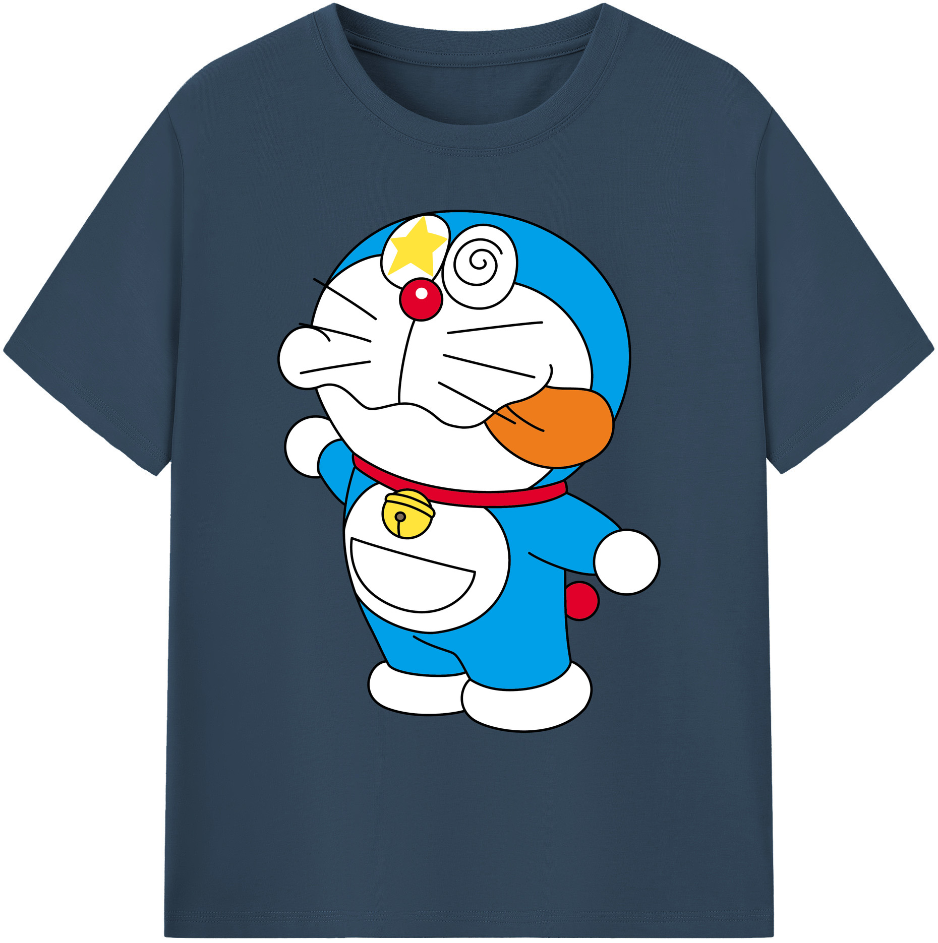（画像用） ドラえもん Doraemon 綿100％ メンズ半袖Tシャツ｜肌触りやわらか＆通気性