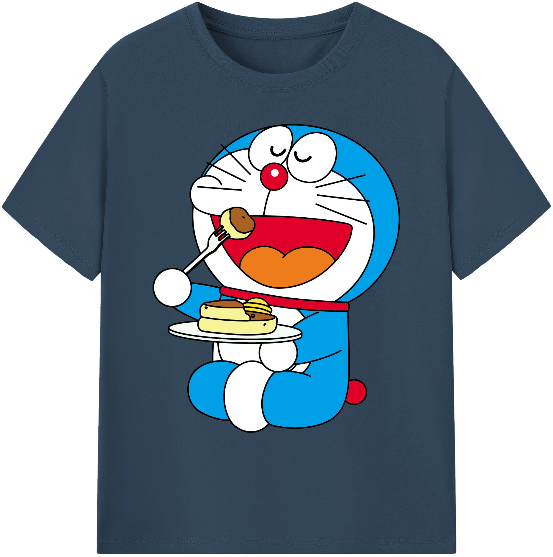 （画像用） ドラえもん Doraemon 綿100％ メンズ半袖Tシャツ｜肌触りやわらか＆通気性