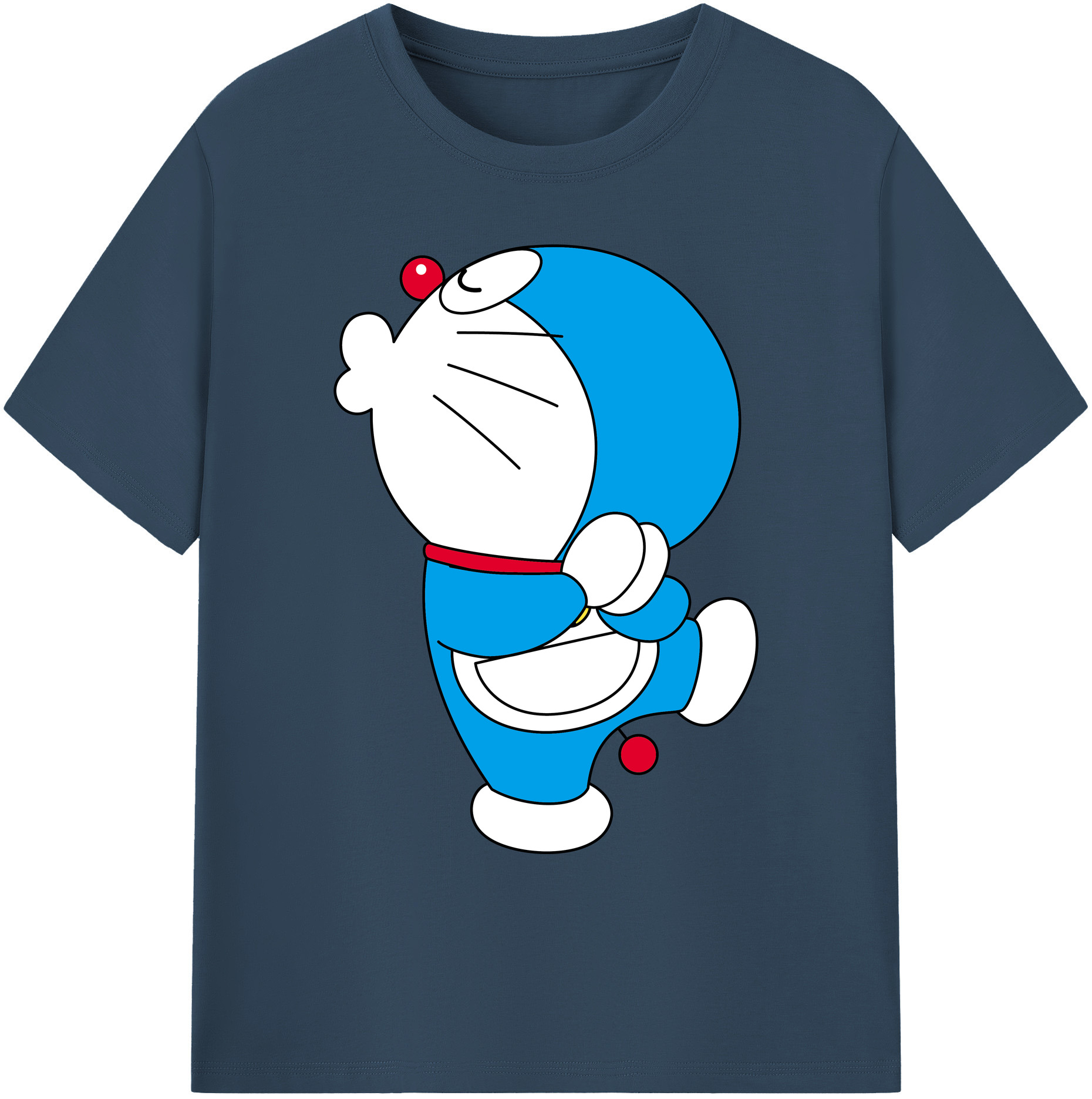（画像用） ドラえもん Doraemon 綿100％ メンズ半袖Tシャツ｜肌触りやわらか＆通気性