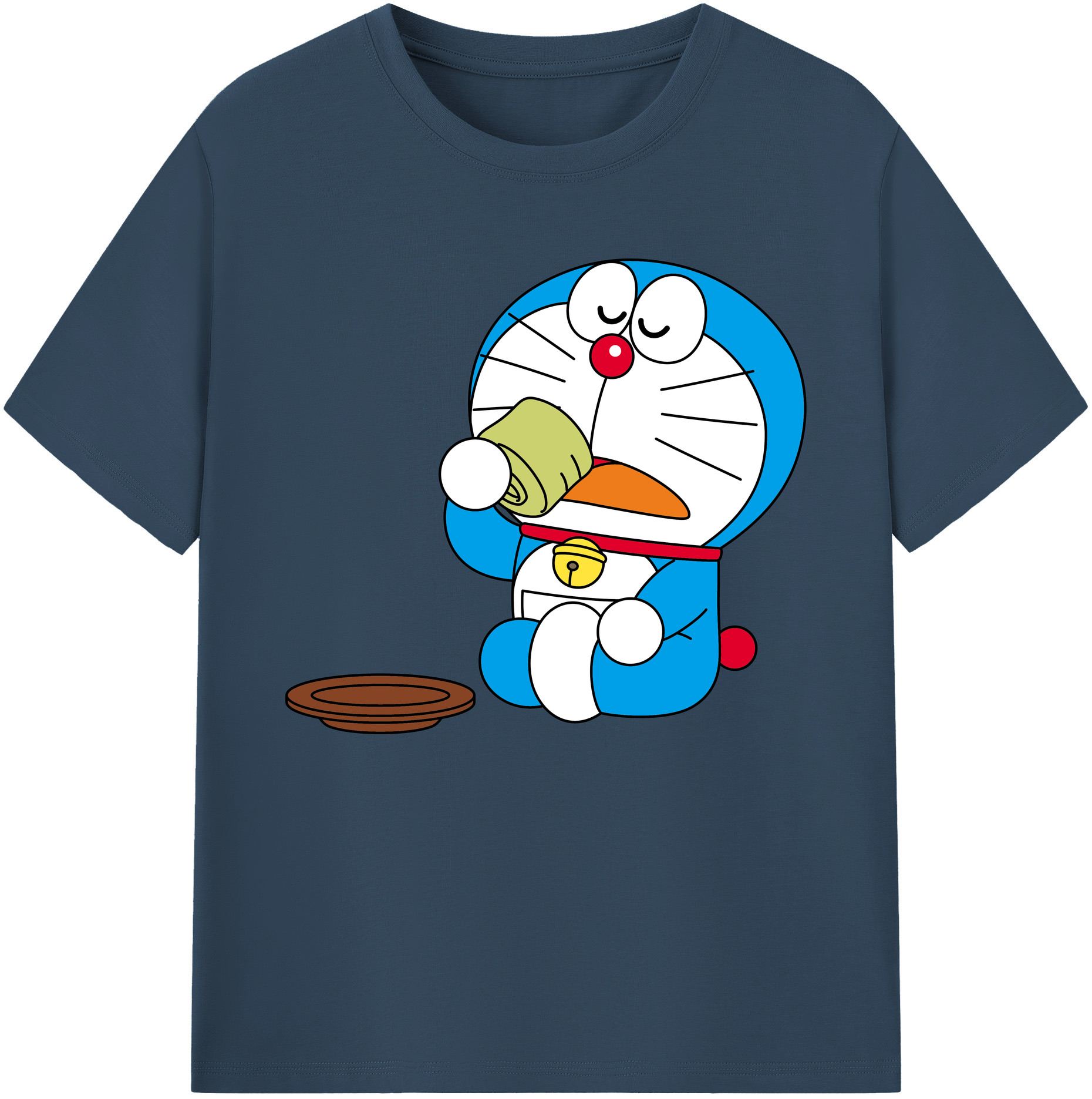 （画像用） ドラえもん Doraemon 綿100％ メンズ半袖Tシャツ｜肌触りやわらか＆通気性