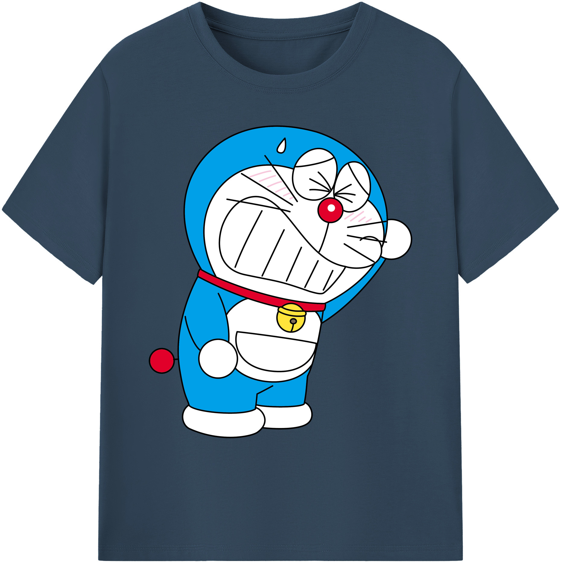 （画像用） ドラえもん Doraemon 綿100％ メンズ半袖Tシャツ｜肌触りやわらか＆通気性