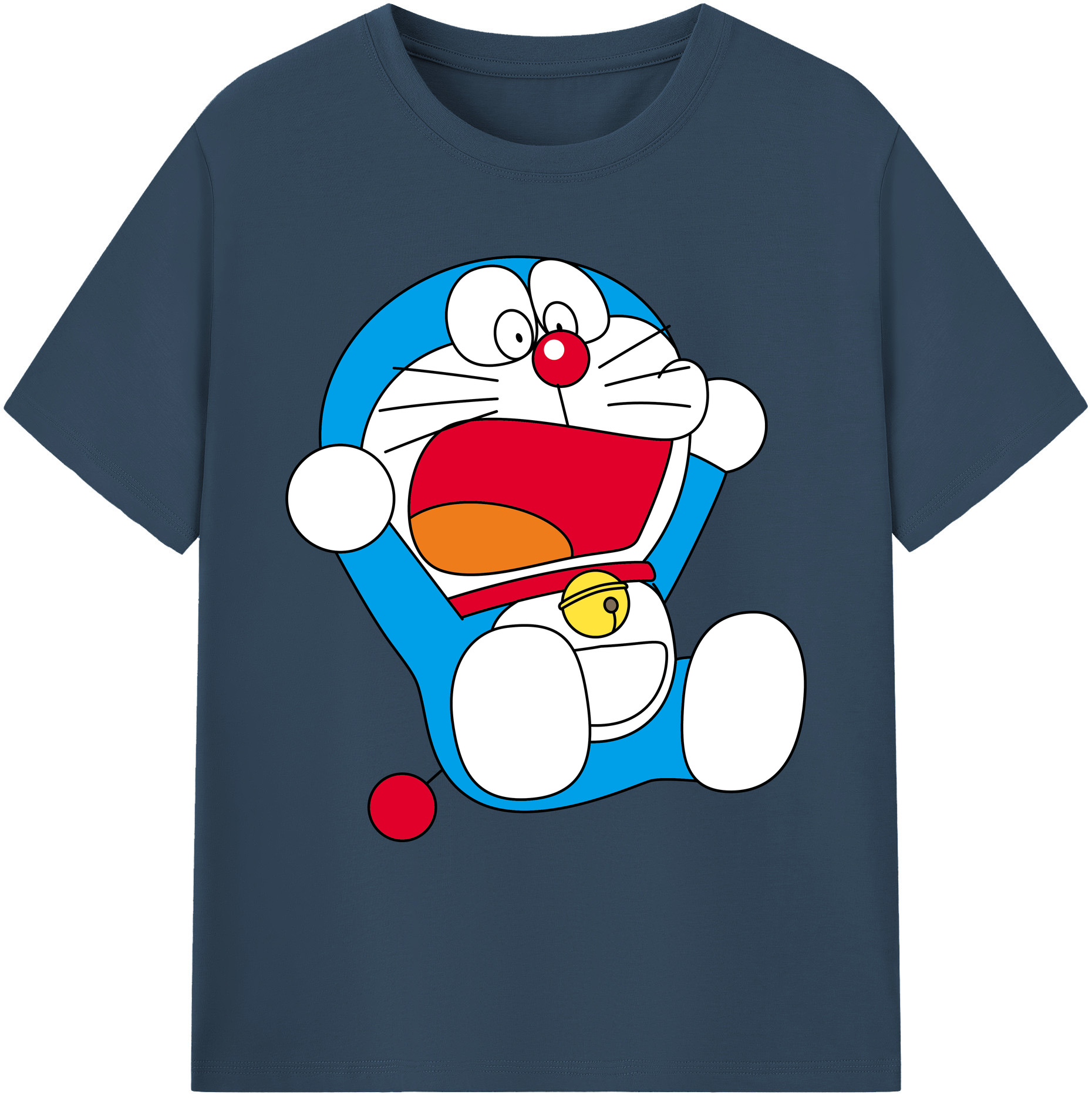（画像用） ドラえもん Doraemon 綿100％ メンズ半袖Tシャツ｜肌触りやわらか＆通気性