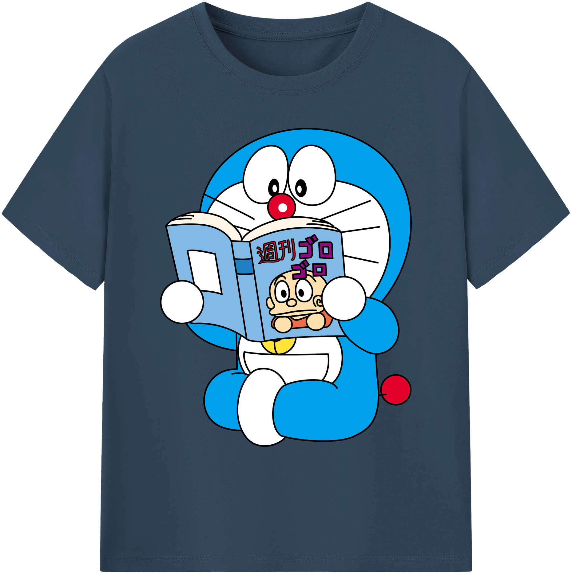（画像用） ドラえもん Doraemon 綿100％ メンズ半袖Tシャツ｜肌触りやわらか＆通気性