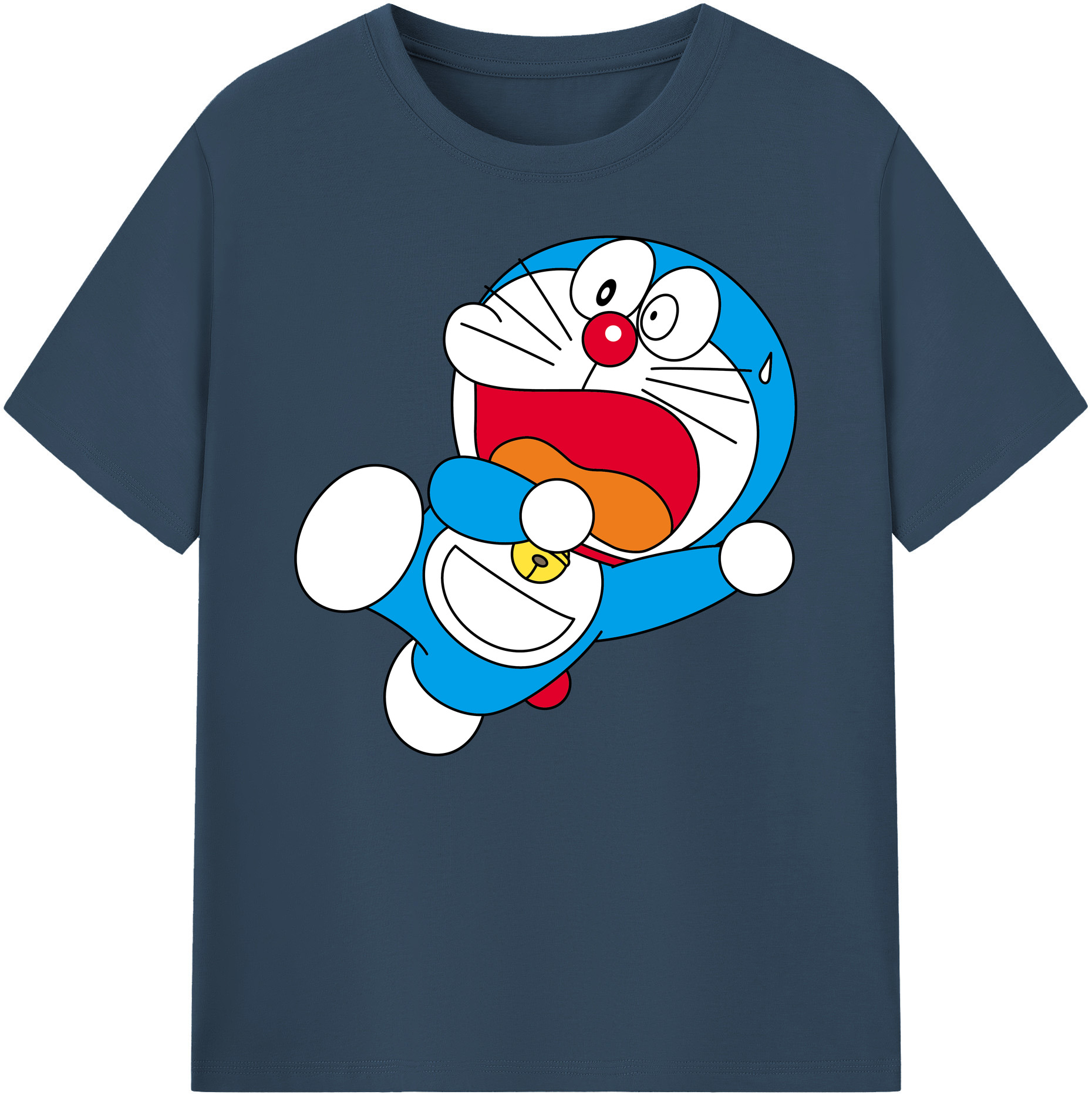 （画像用） ドラえもん Doraemon 綿100％ メンズ半袖Tシャツ｜肌触りやわらか＆通気性