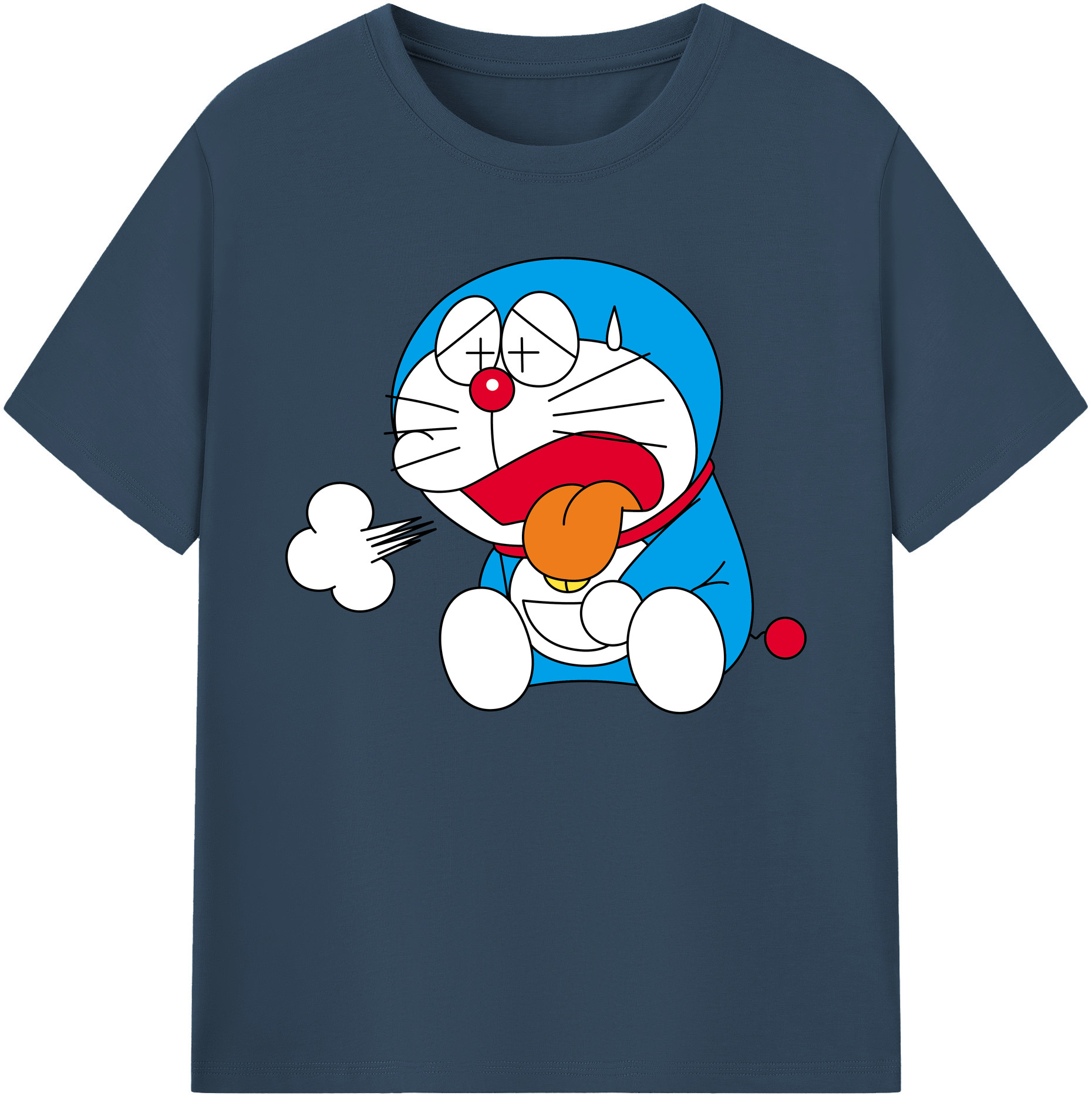 （画像用） ドラえもん Doraemon 綿100％ メンズ半袖Tシャツ｜肌触りやわらか＆通気性