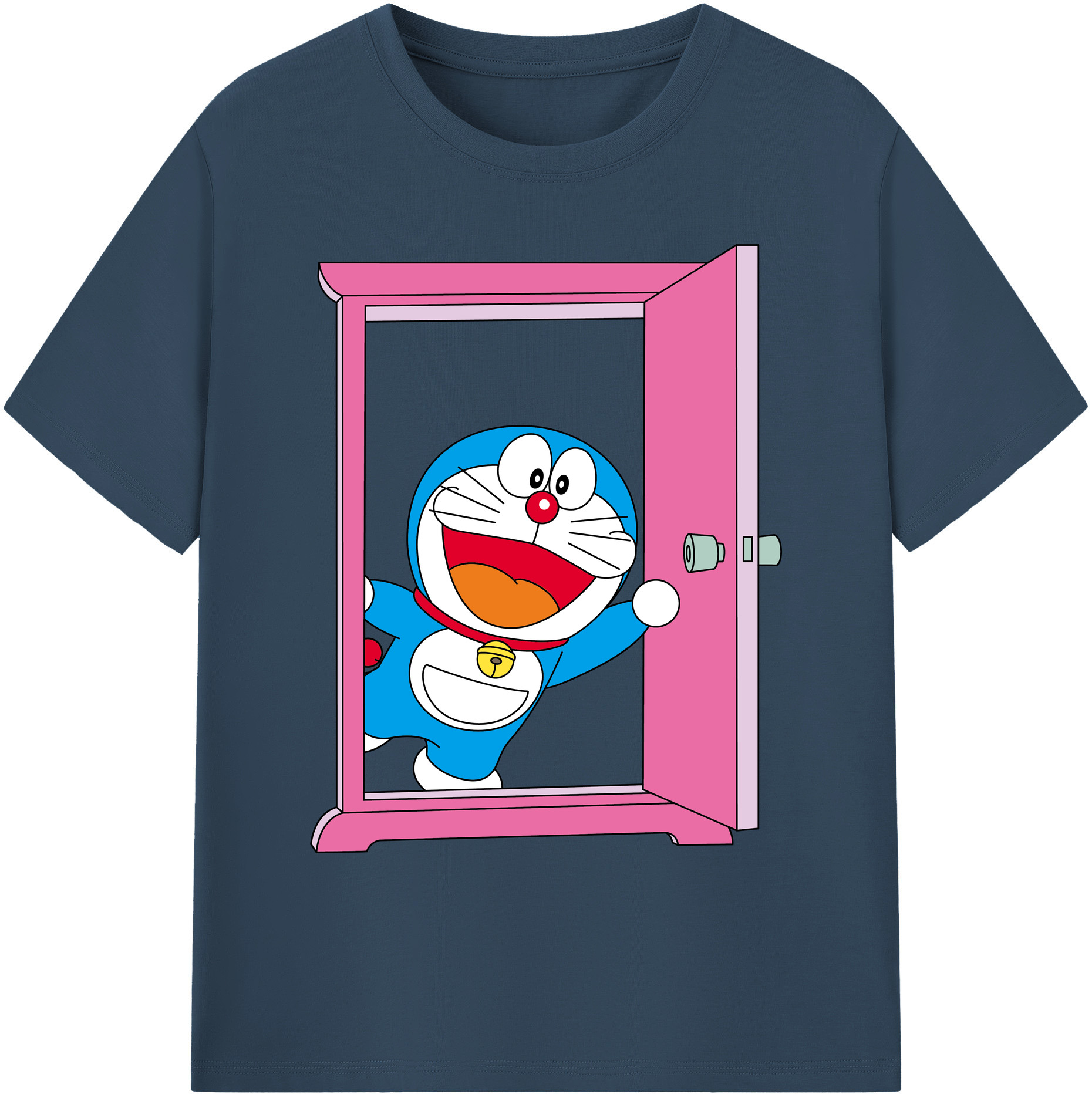 （画像用） ドラえもん Doraemon 綿100％ メンズ半袖Tシャツ｜肌触りやわらか＆通気性