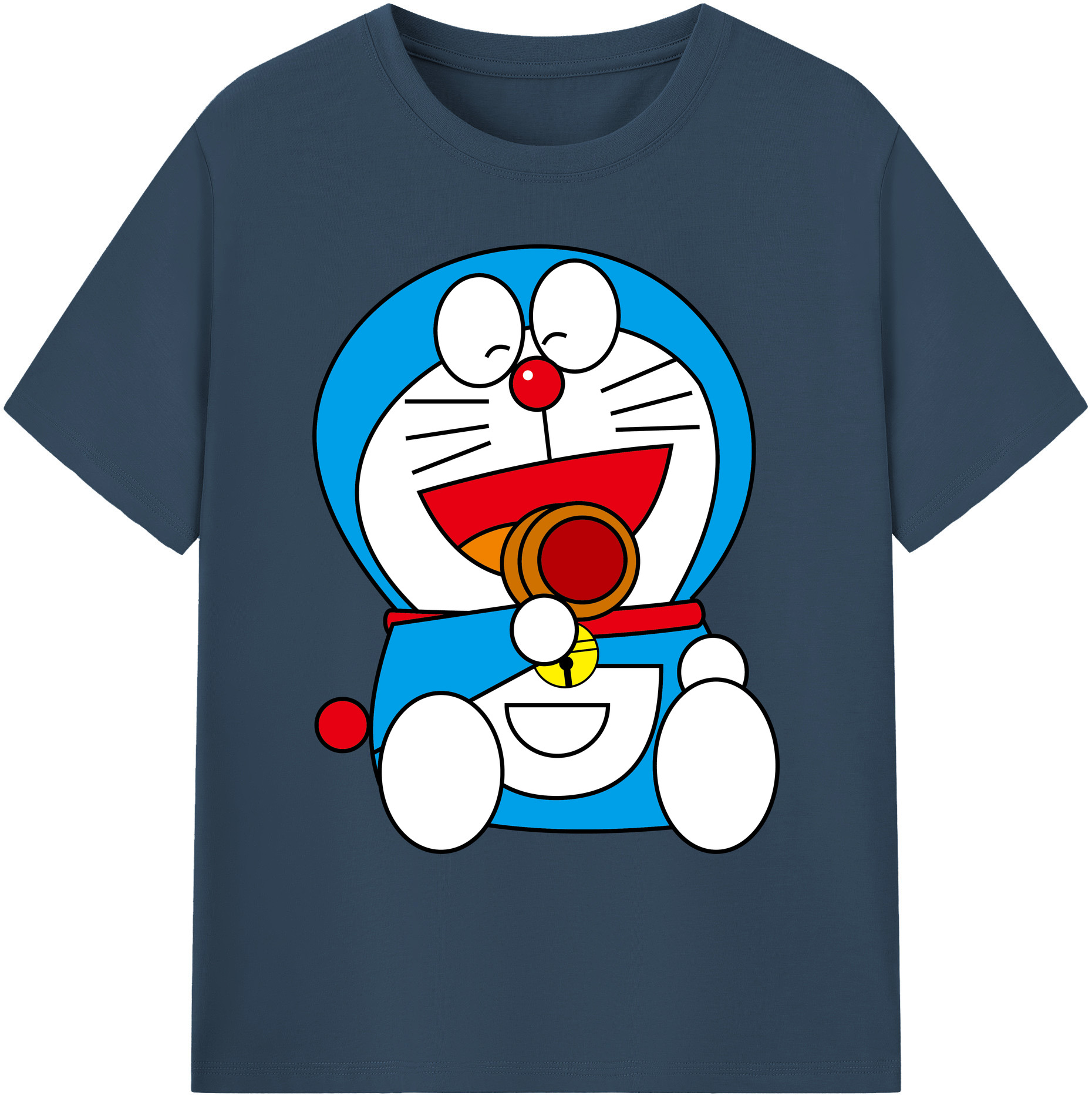 （画像用） ドラえもん Doraemon 綿100％ メンズ半袖Tシャツ｜肌触りやわらか＆通気性