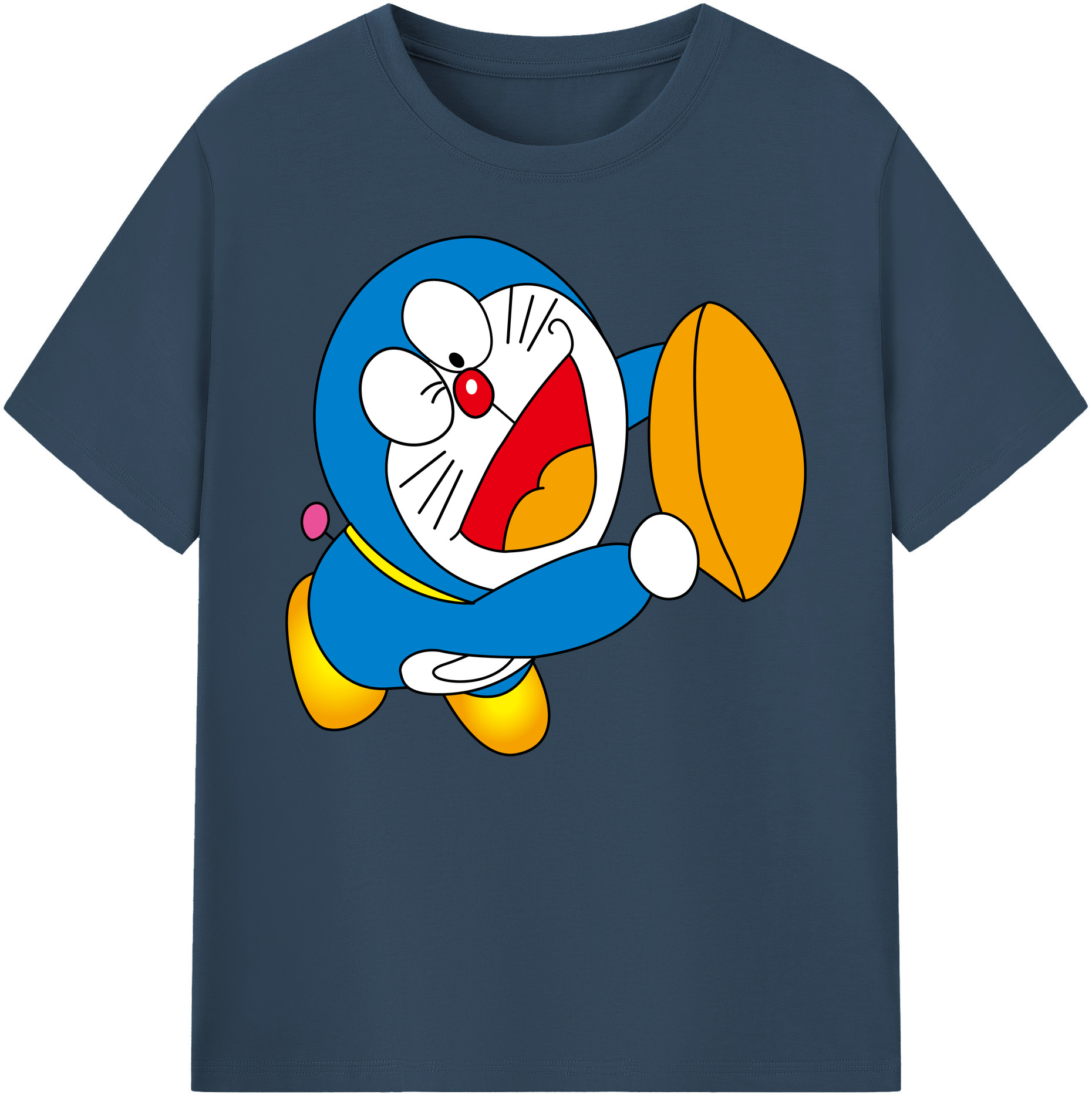 （画像用） ドラえもん Doraemon 綿100％ メンズ半袖Tシャツ｜肌触りやわらか＆通気性