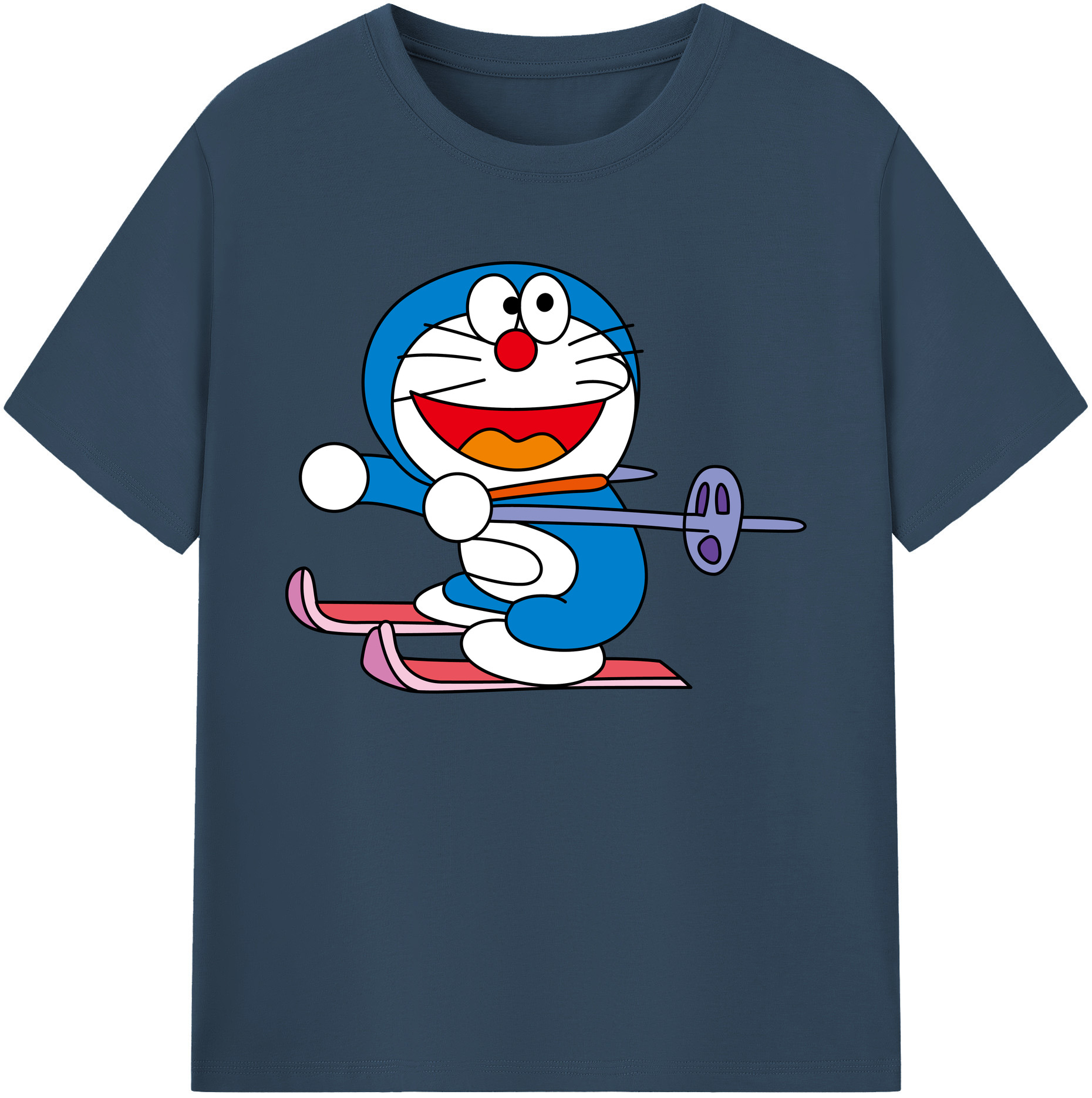 （画像用） ドラえもん Doraemon 綿100％ メンズ半袖Tシャツ｜肌触りやわらか＆通気性