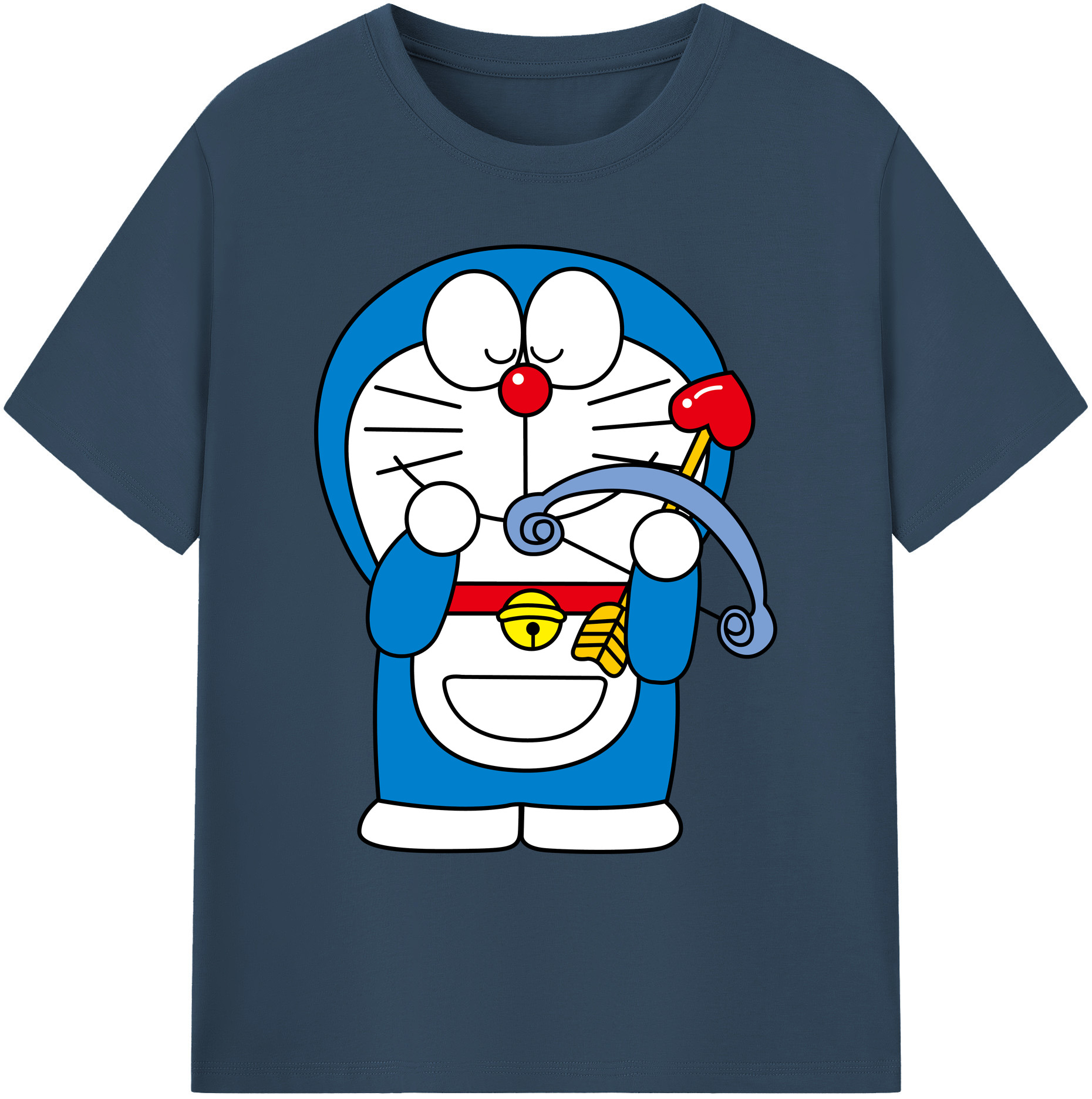（画像用） ドラえもん Doraemon 綿100％ メンズ半袖Tシャツ｜肌触りやわらか＆通気性