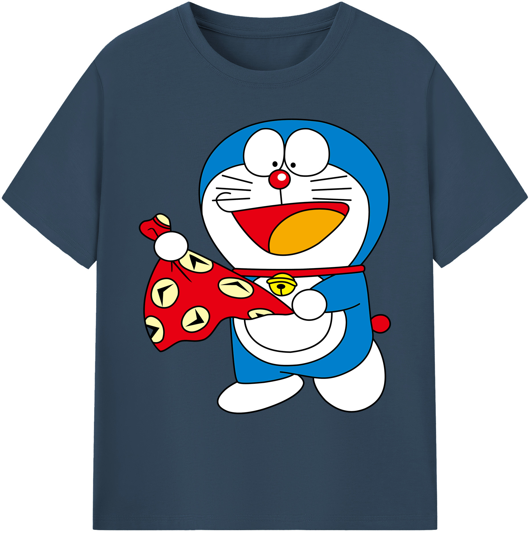 （画像用） ドラえもん Doraemon 綿100％ メンズ半袖Tシャツ｜肌触りやわらか＆通気性