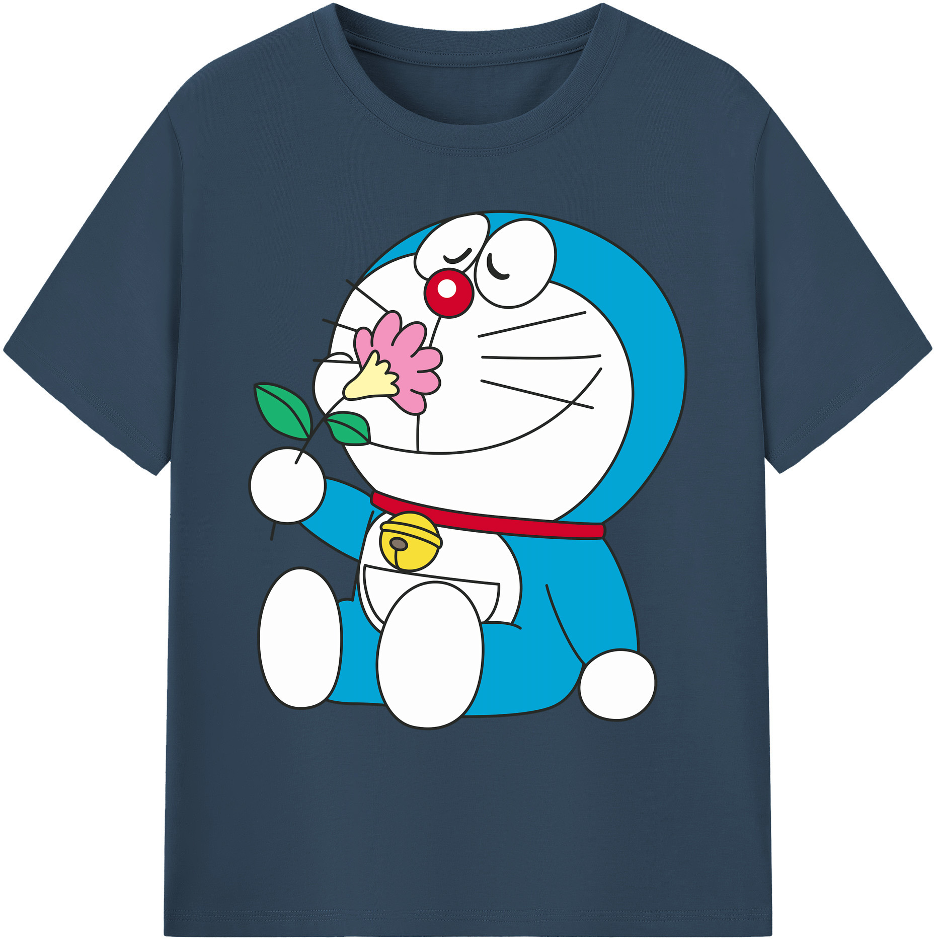 （画像用） ドラえもん Doraemon 綿100％ メンズ半袖Tシャツ｜肌触りやわらか＆通気性