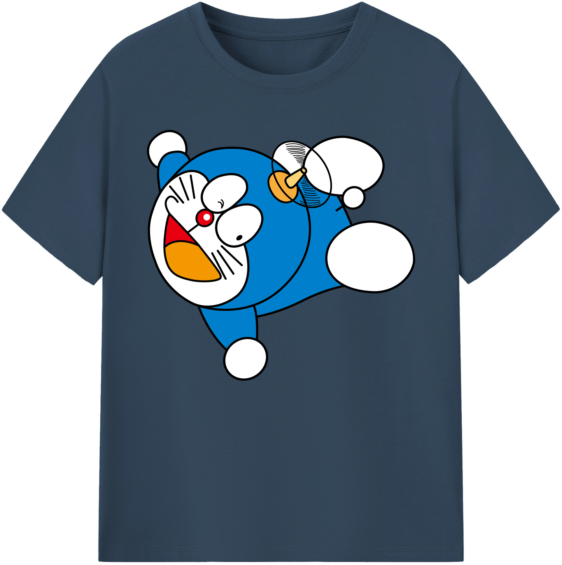 （画像用） ドラえもん Doraemon 綿100％ メンズ半袖Tシャツ｜肌触りやわらか＆通気性