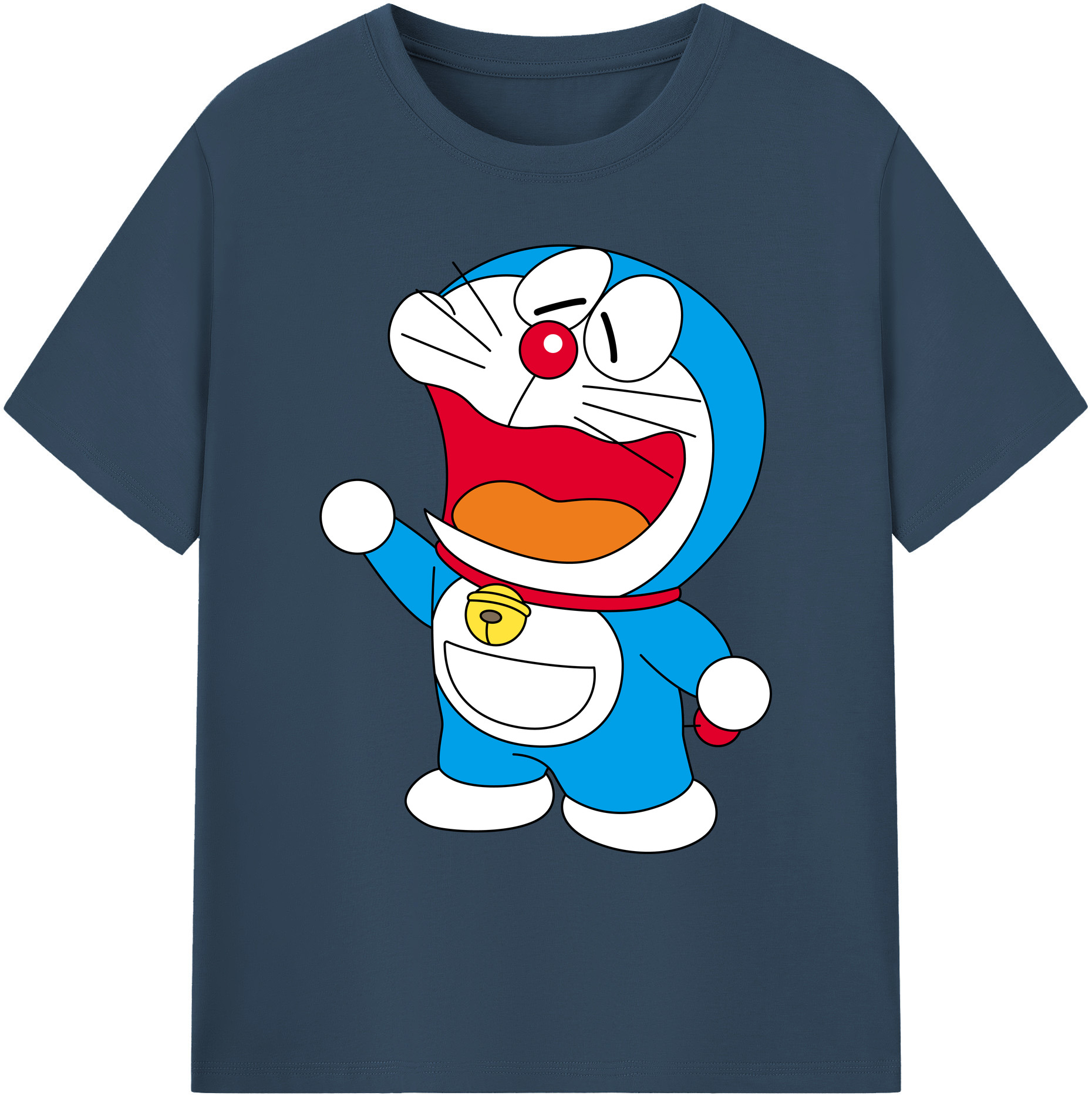 （画像用） ドラえもん Doraemon 綿100％ メンズ半袖Tシャツ｜肌触りやわらか＆通気性