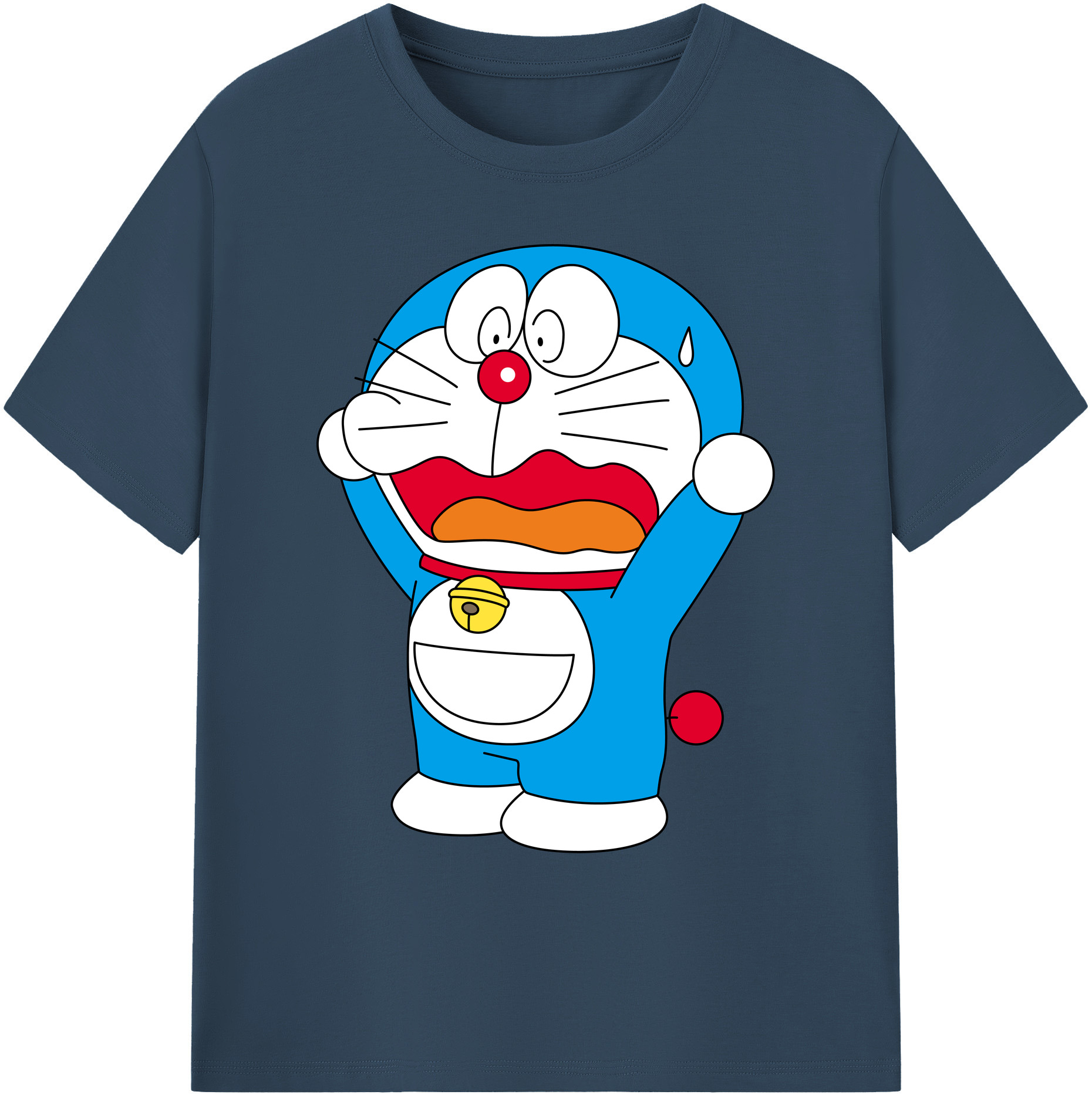 （画像用） ドラえもん Doraemon 綿100％ メンズ半袖Tシャツ｜肌触りやわらか＆通気性