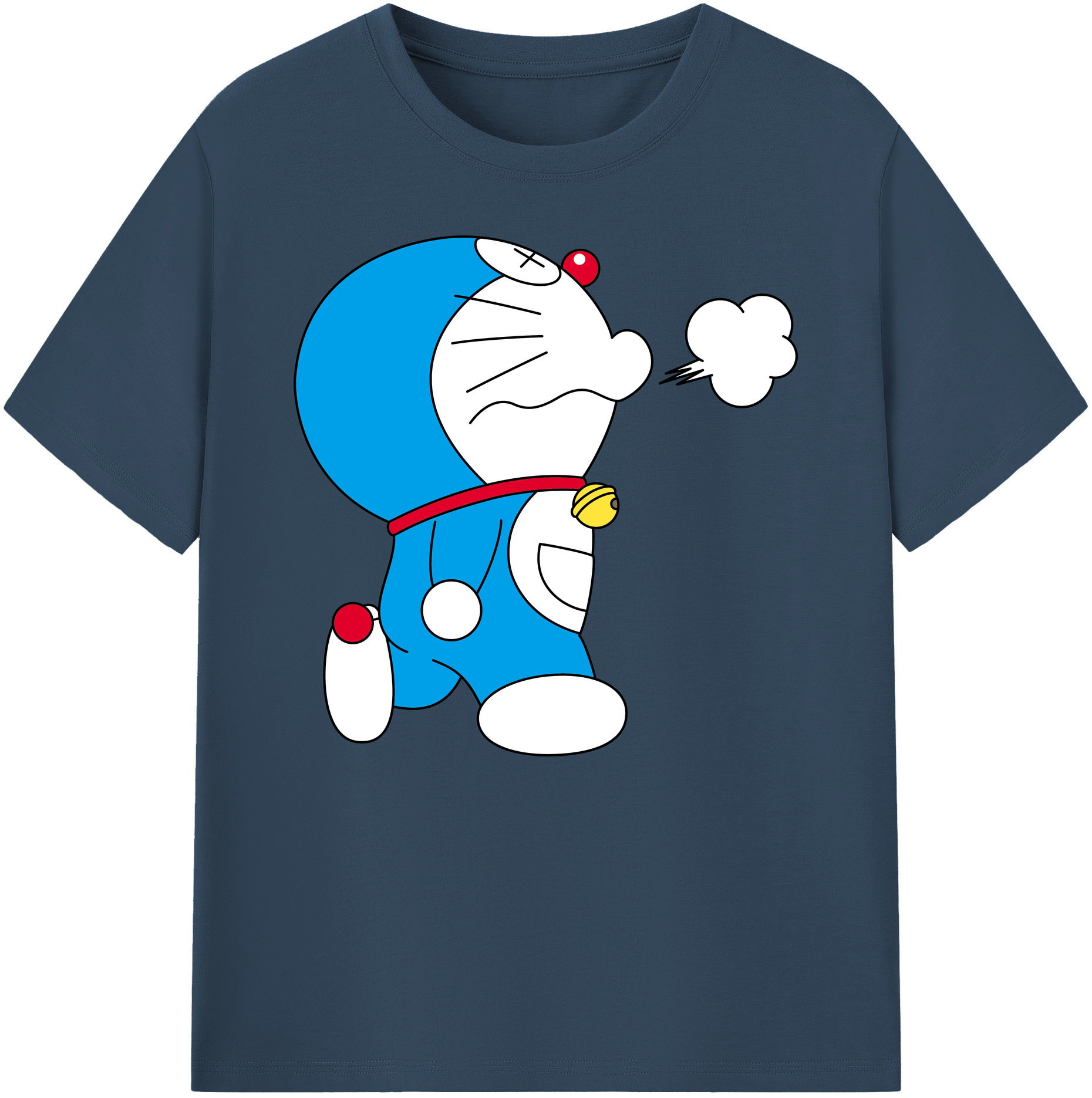（画像用） ドラえもん Doraemon 綿100％ メンズ半袖Tシャツ｜肌触りやわらか＆通気性