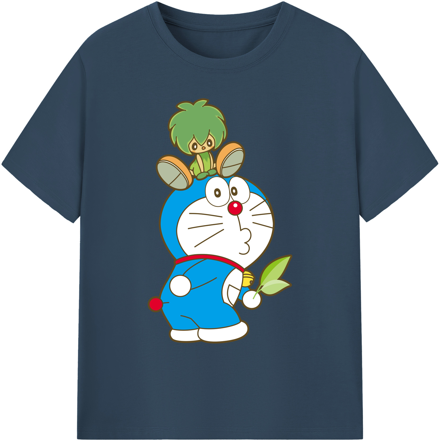 （画像用） ドラえもん Doraemon 綿100％ メンズ半袖Tシャツ｜肌触りやわらか＆通気性