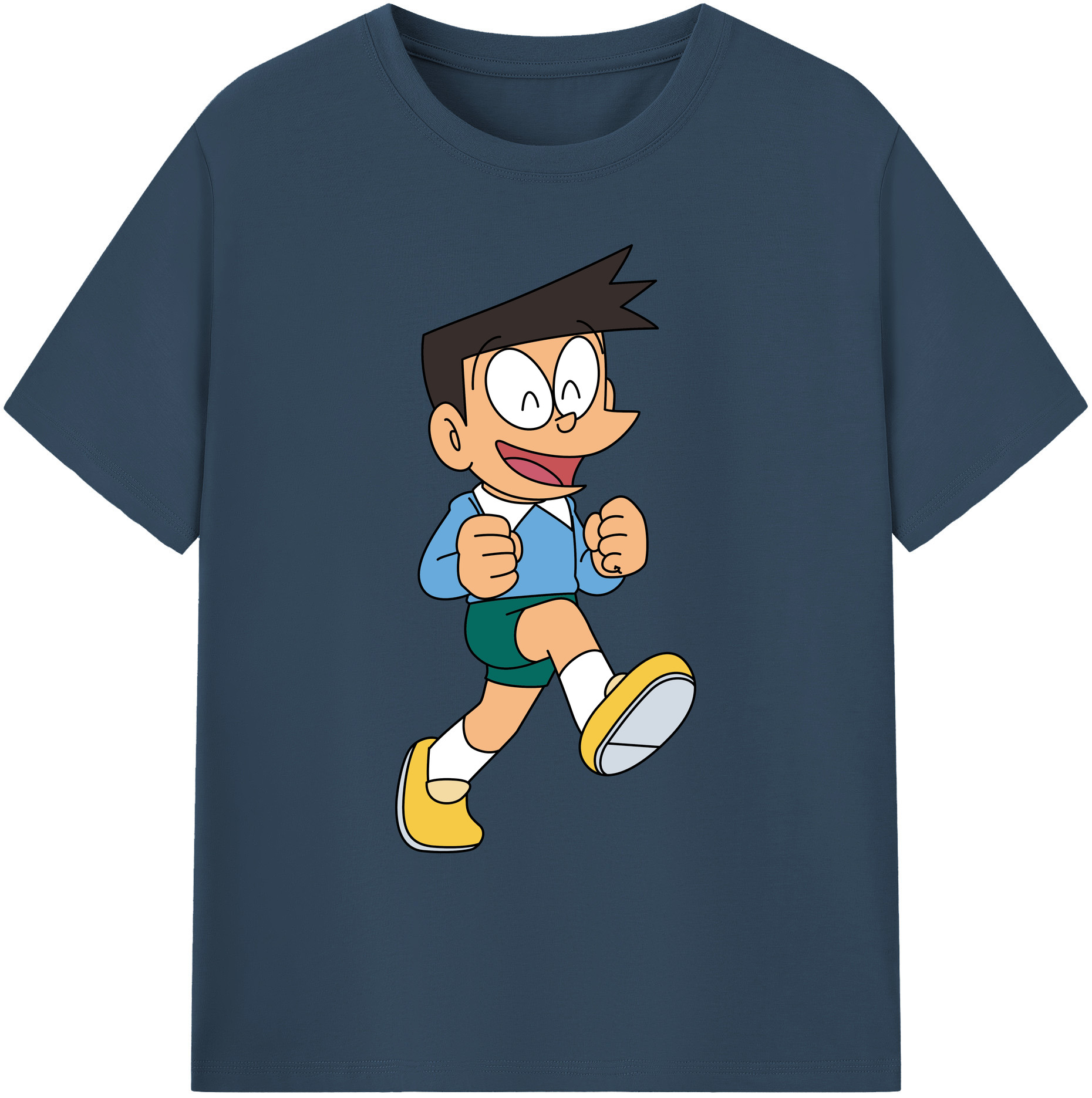 （画像用） ドラえもん 骨川 スネ夫 Doraemon Honekawa Suneo 綿100％ メンズ半袖Tシャツ｜肌触りやわらか＆通気性