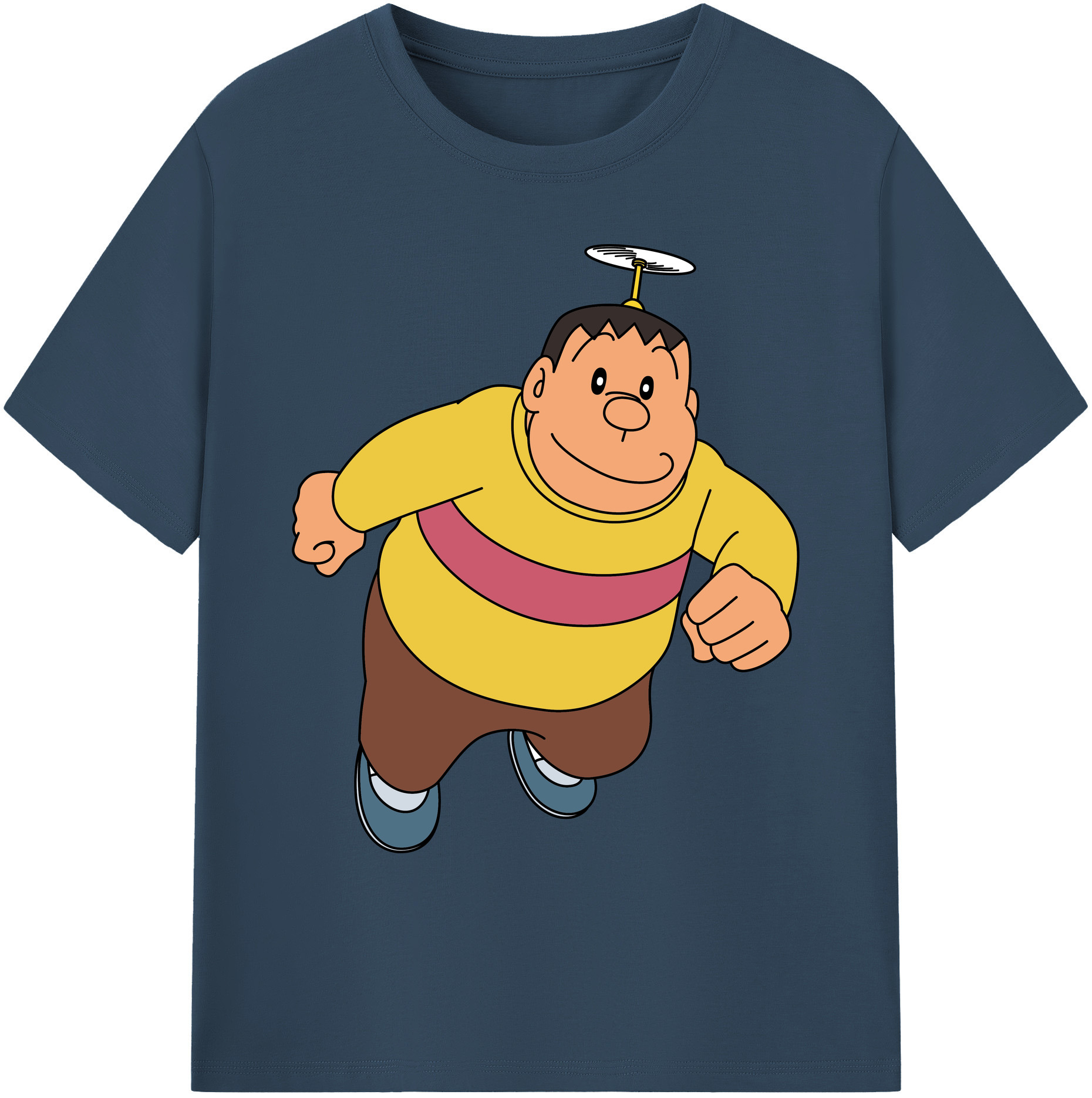 （画像用） ドラえもん 剛田武 Doraemon Gouta Takeshi 綿100％ メンズ半袖Tシャツ｜肌触りやわらか＆通気性
