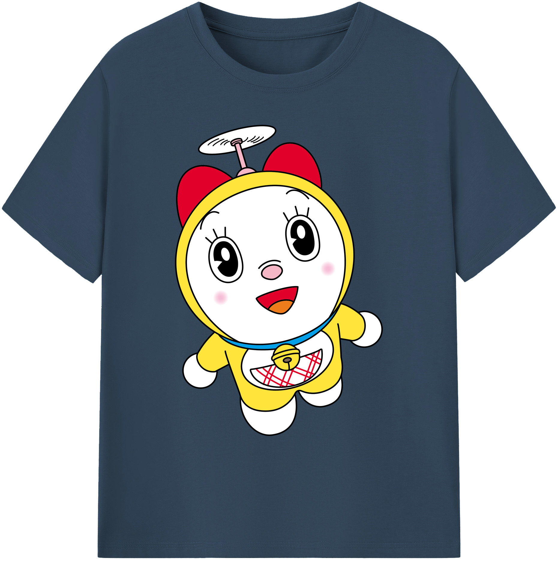 （画像用） ドラえもん ドラミ Doraemon Dorami 綿100％ メンズ半袖Tシャツ｜肌触りやわらか＆通気性