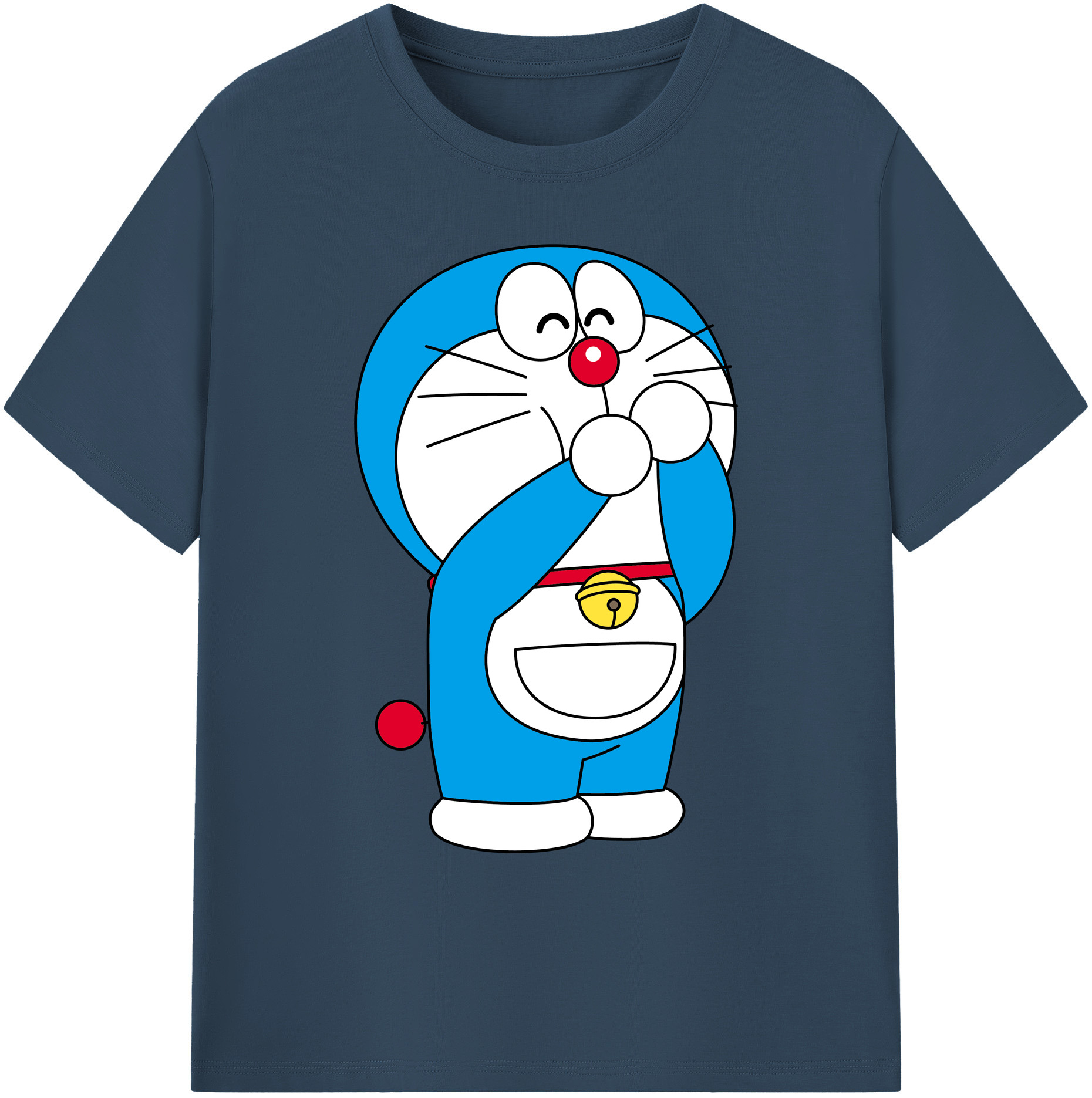 （画像用） ドラえもん Doraemon 綿100％ メンズ半袖Tシャツ｜肌触りやわらか＆通気性