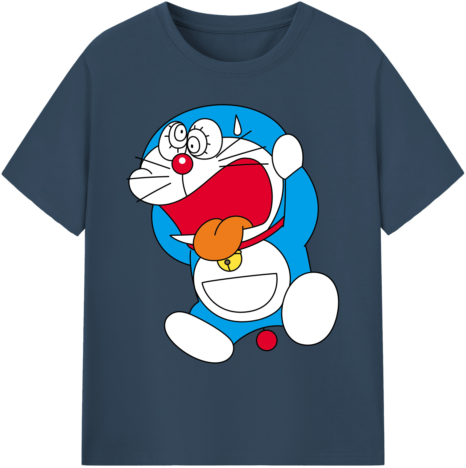 （画像用） ドラえもん Doraemon 綿100％ メンズ半袖Tシャツ｜肌触りやわらか＆通気性