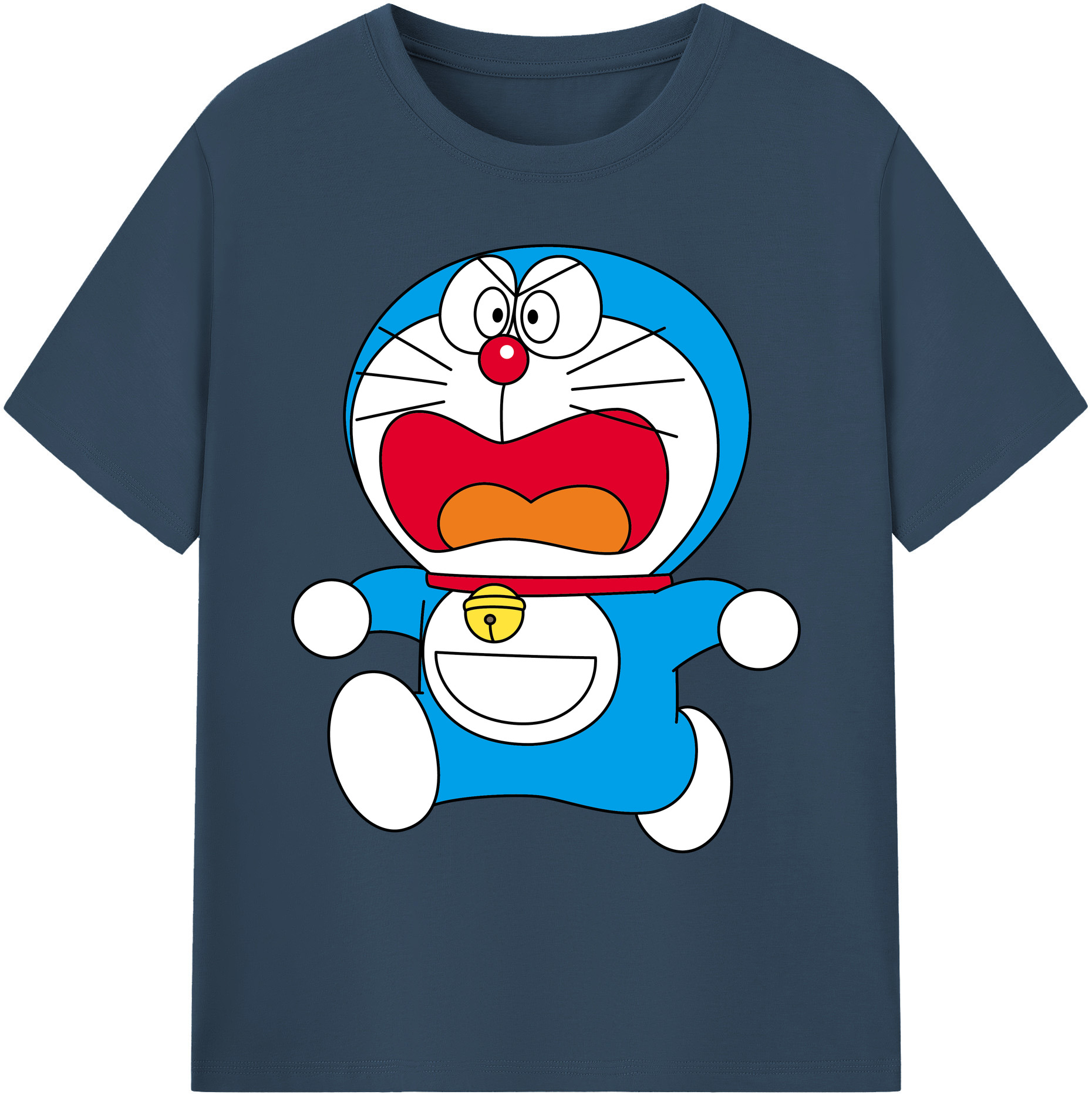 （画像用） ドラえもん Doraemon 綿100％ メンズ半袖Tシャツ｜肌触りやわらか＆通気性