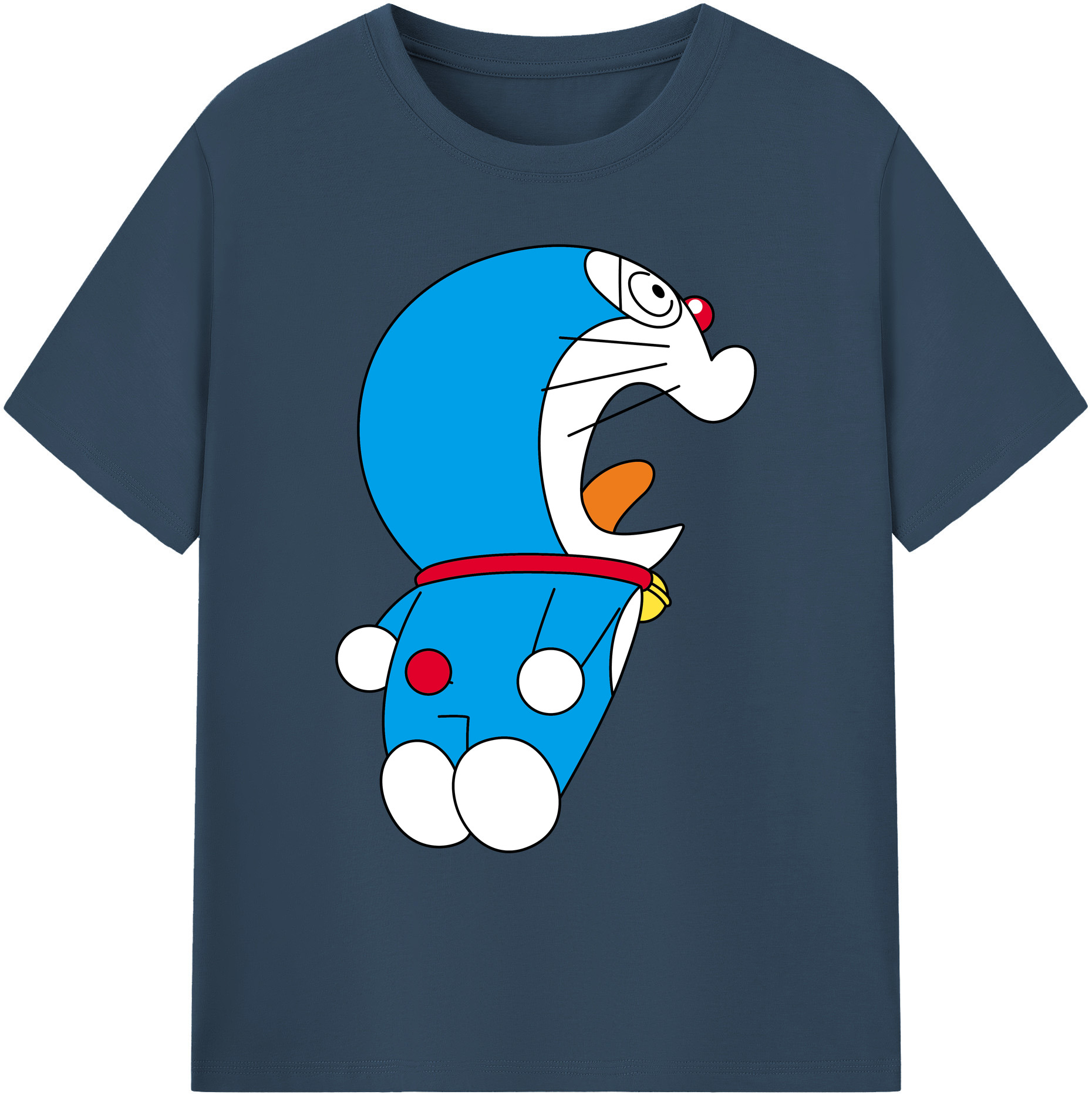 （画像用） ドラえもん Doraemon 綿100％ メンズ半袖Tシャツ｜肌触りやわらか＆通気性