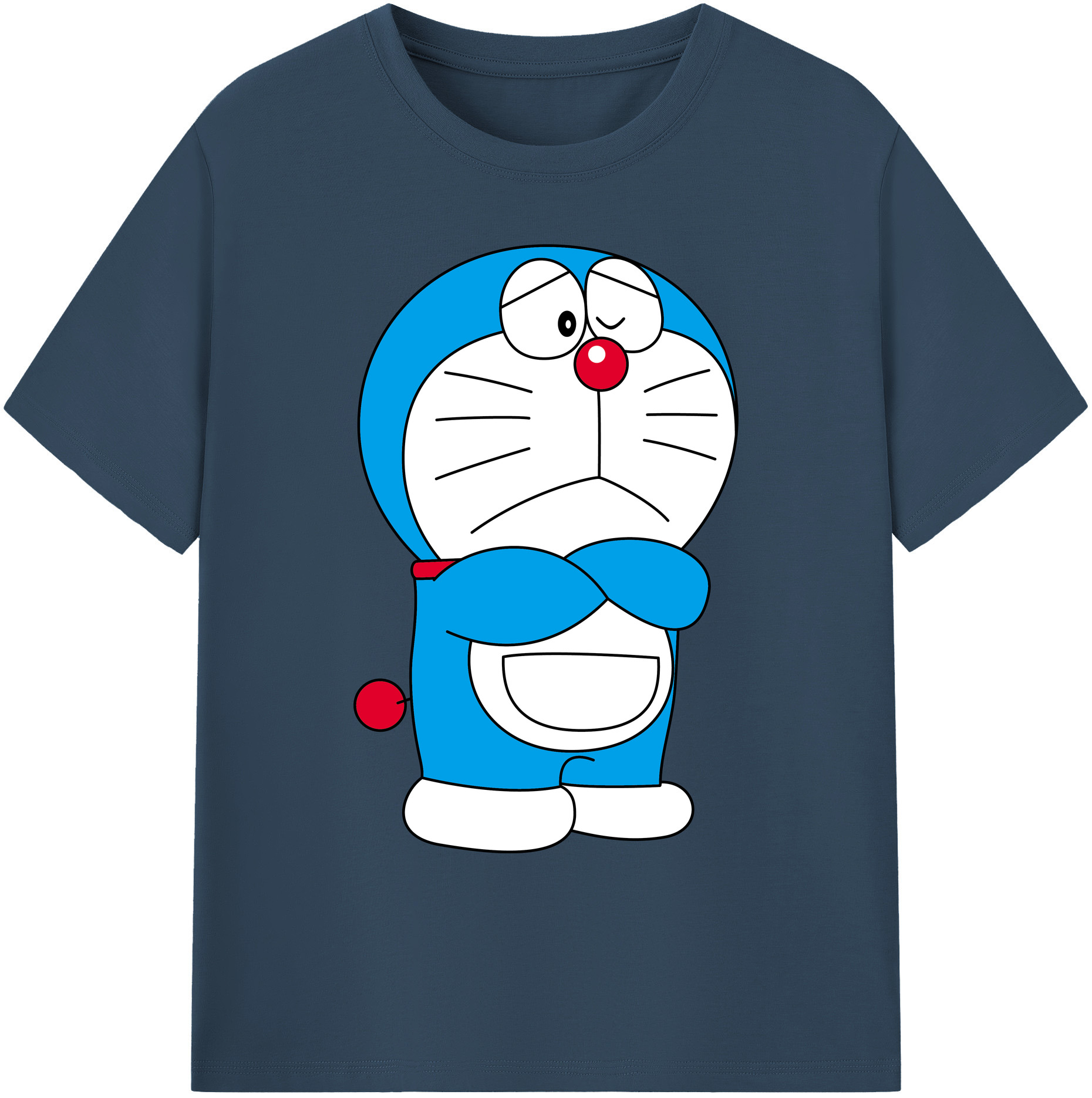 （画像用） ドラえもん Doraemon 綿100％ メンズ半袖Tシャツ｜肌触りやわらか＆通気性