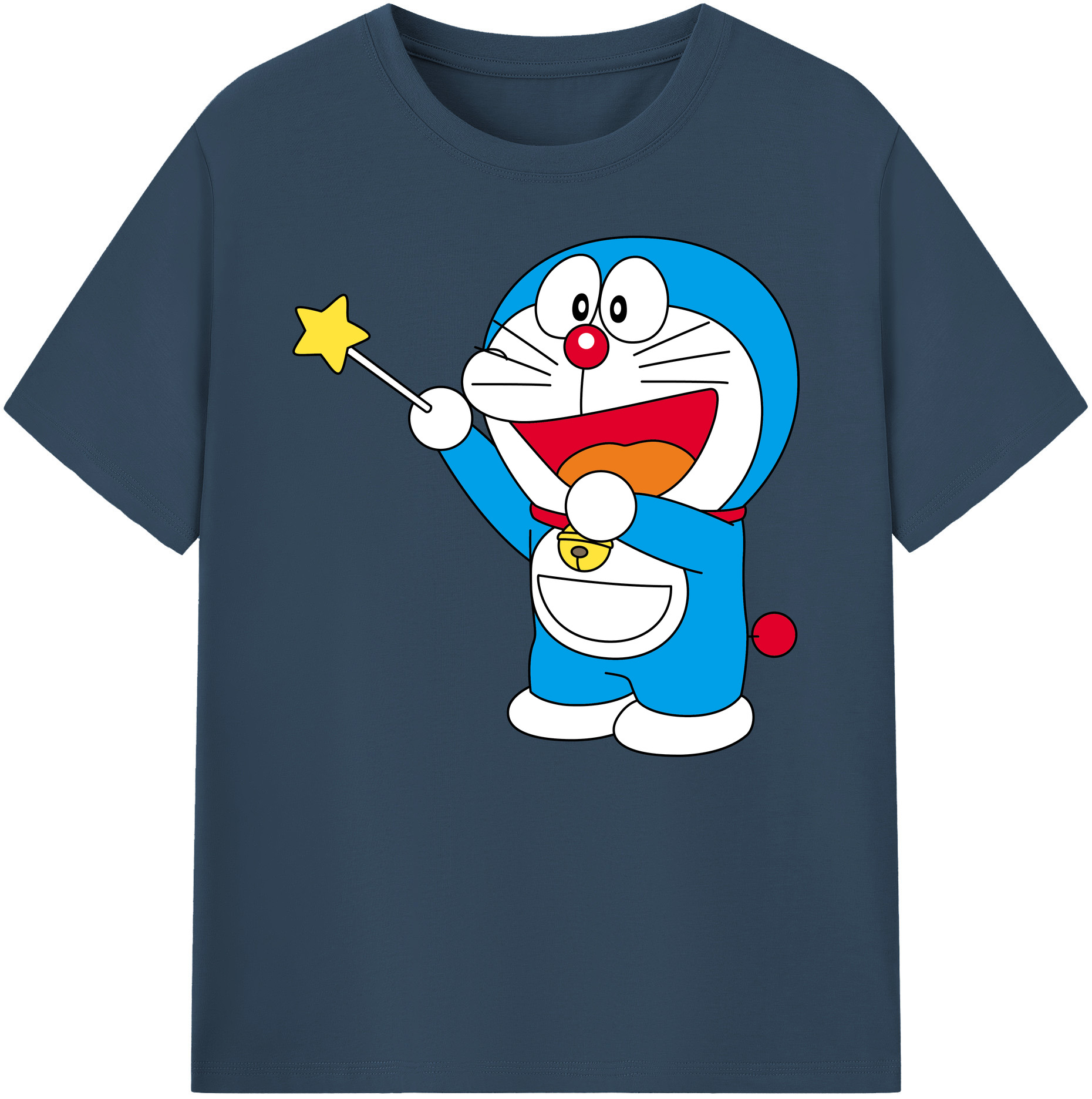 （画像用） ドラえもん Doraemon 綿100％ メンズ半袖Tシャツ｜肌触りやわらか＆通気性
