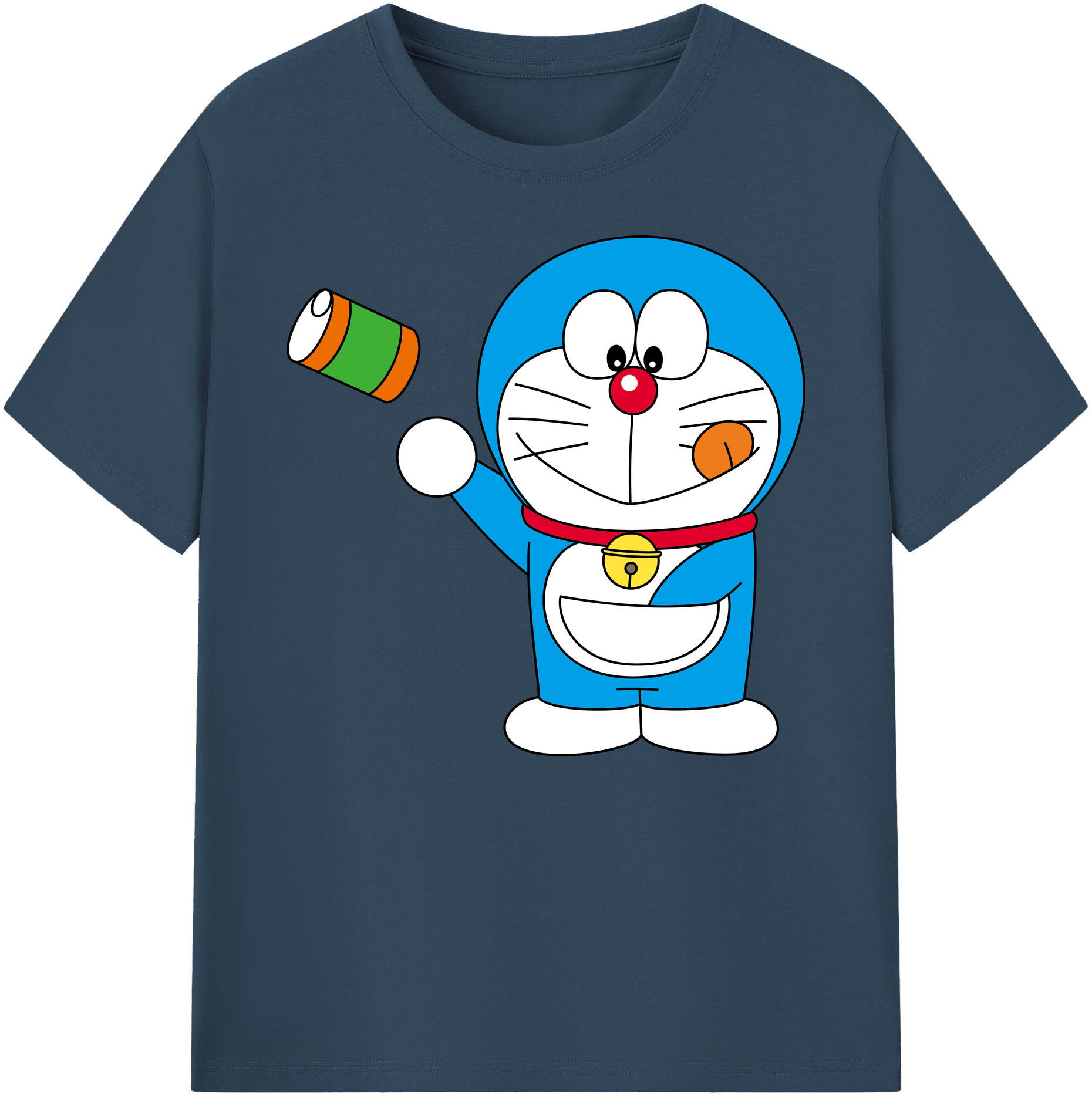 （画像用） ドラえもん Doraemon 綿100％ メンズ半袖Tシャツ｜肌触りやわらか＆通気性